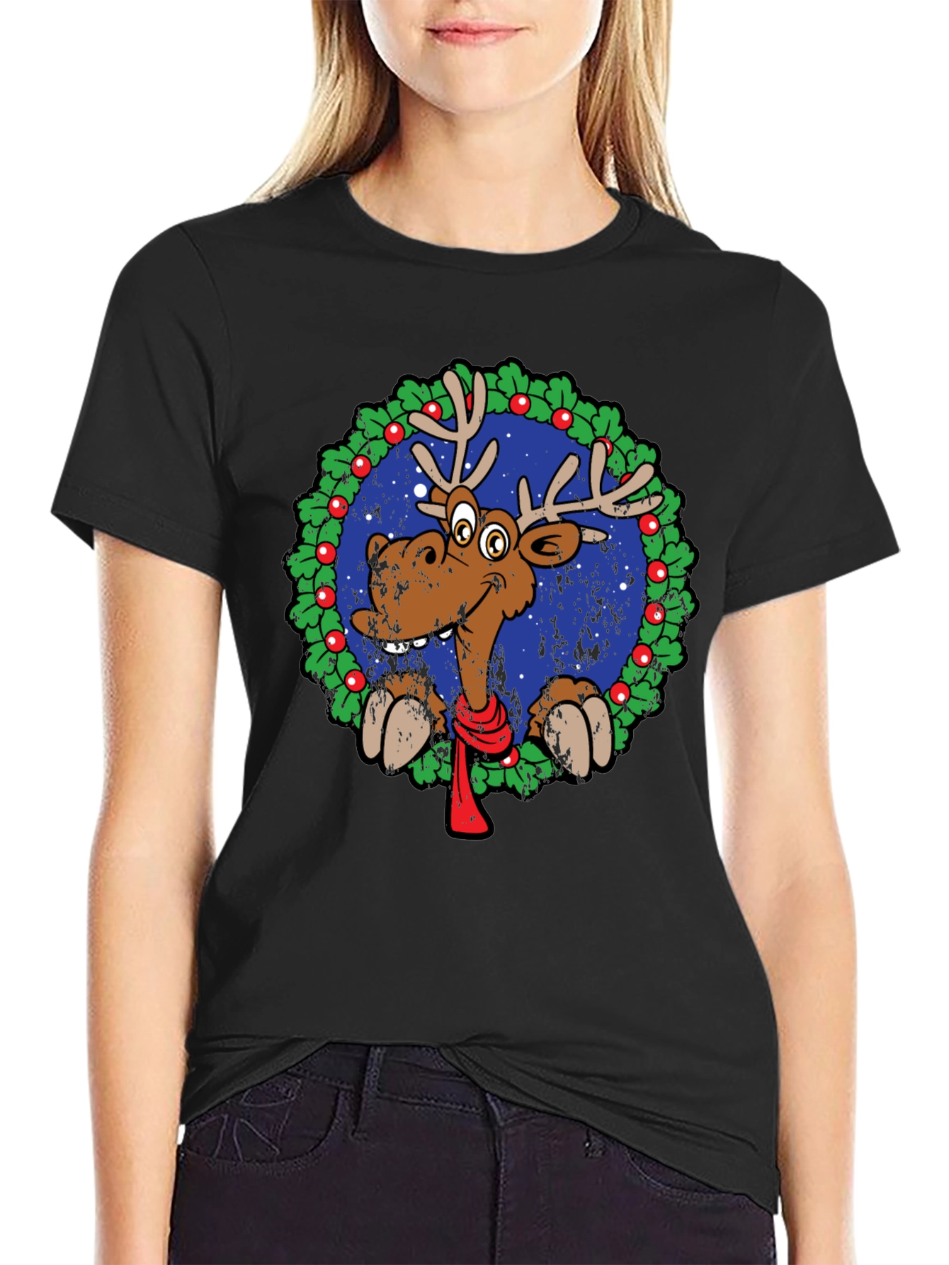 Festive Reindeer Christmas T-Shirt