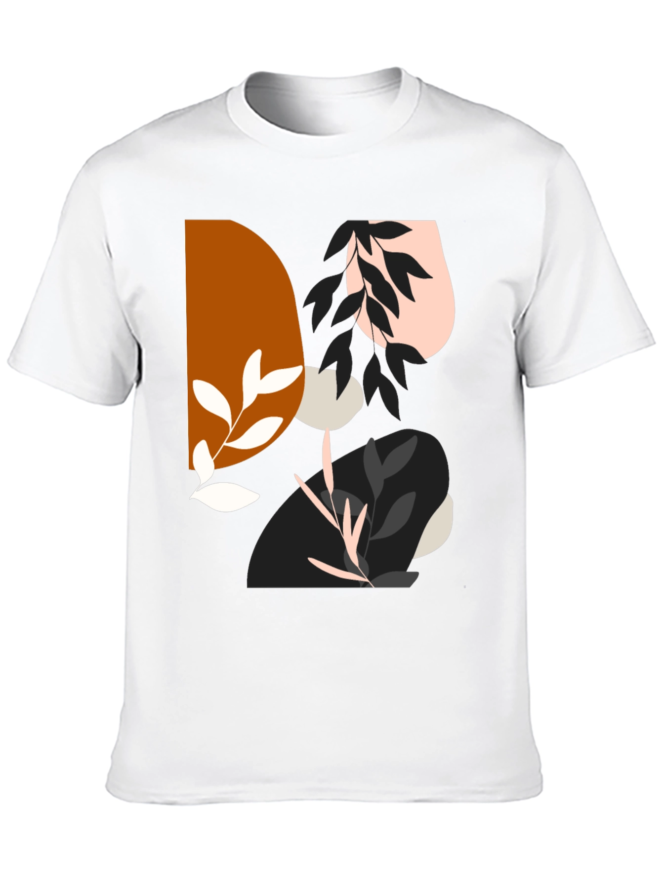 Abstract Graphic Print Mens Black T-Shirt