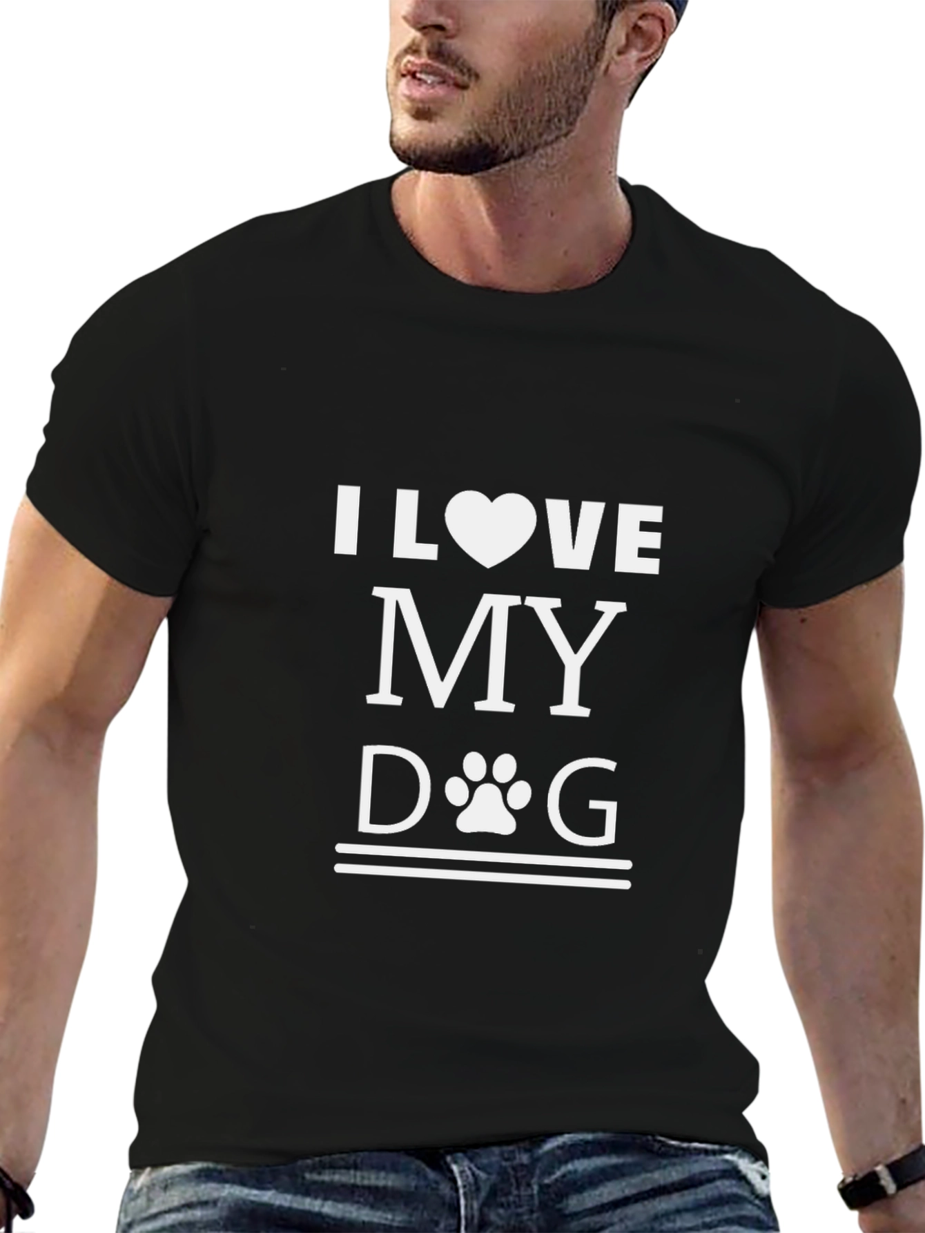 I Love My Dog T-Shirt - Black