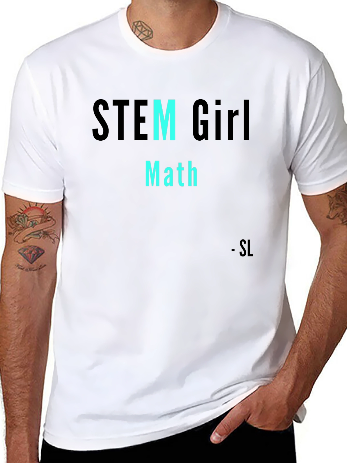 STEM Girl Math Black T-Shirt