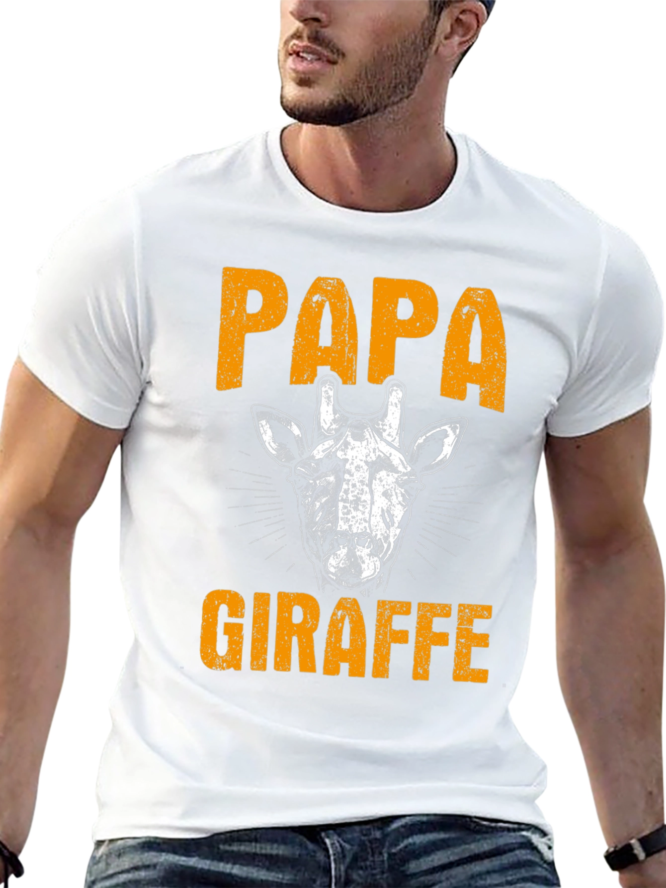 Papa Giraffe Graphic T-Shirt