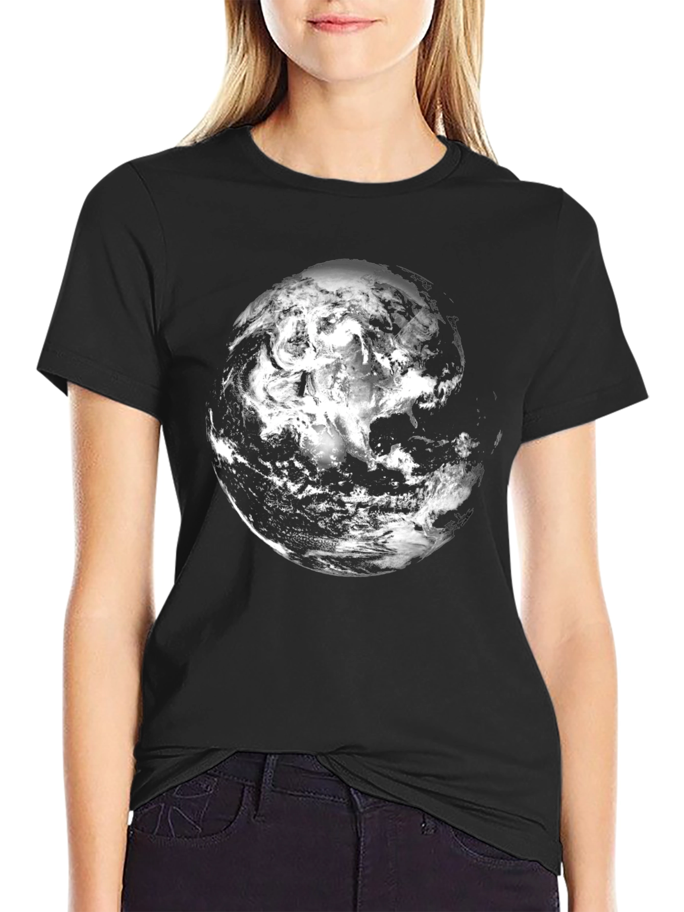 Earth Graphic Black T-Shirt