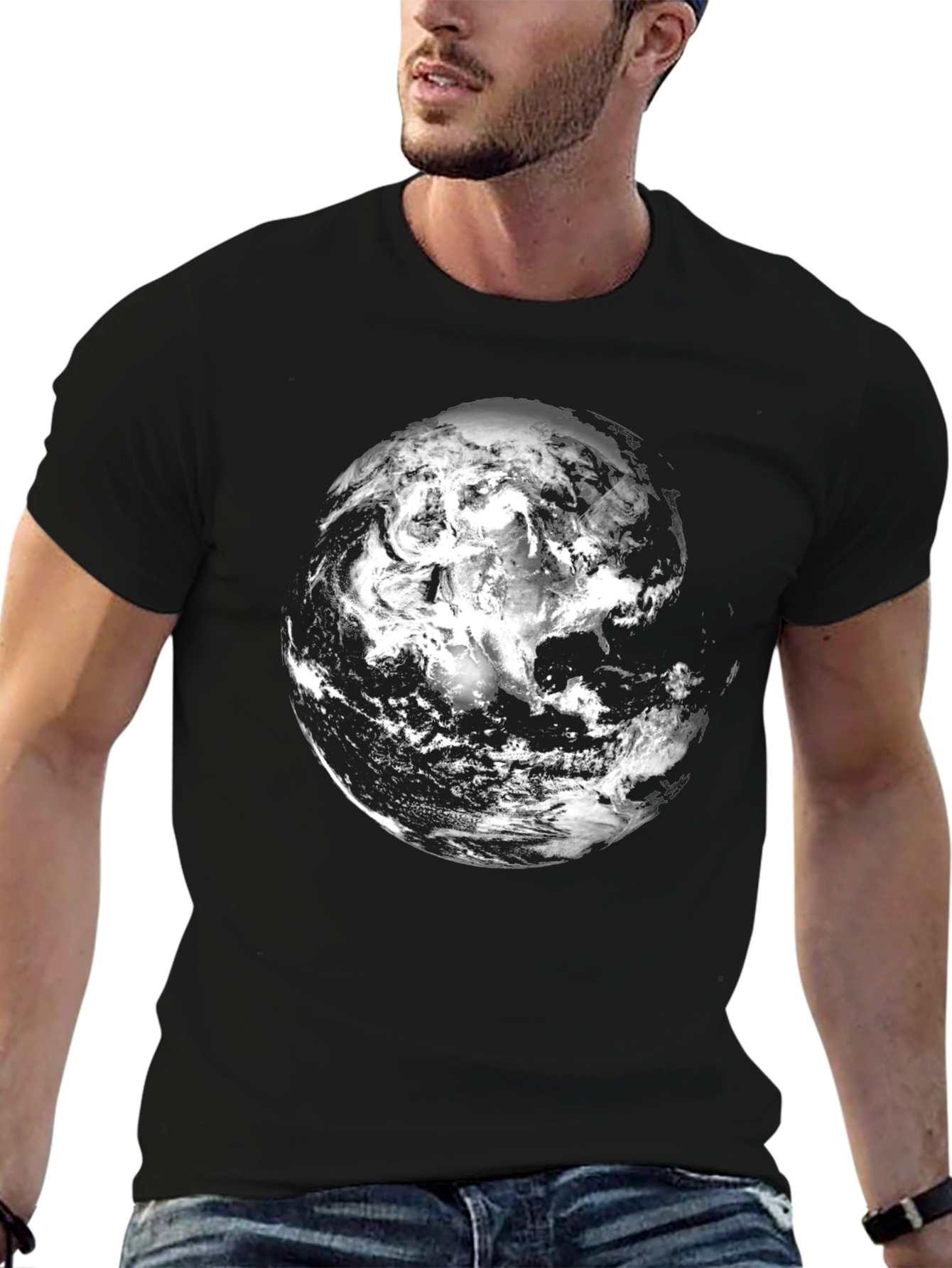 Earth Graphic Black T-Shirt