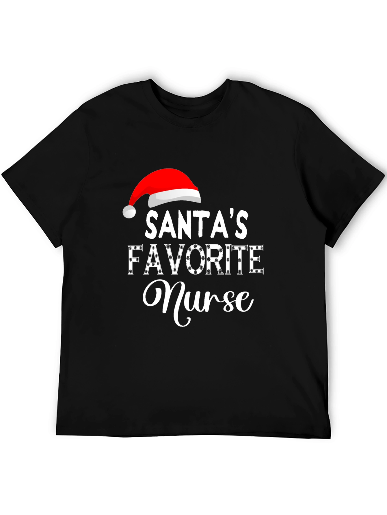 Santas Favorite Nurse Holiday T-Shirt