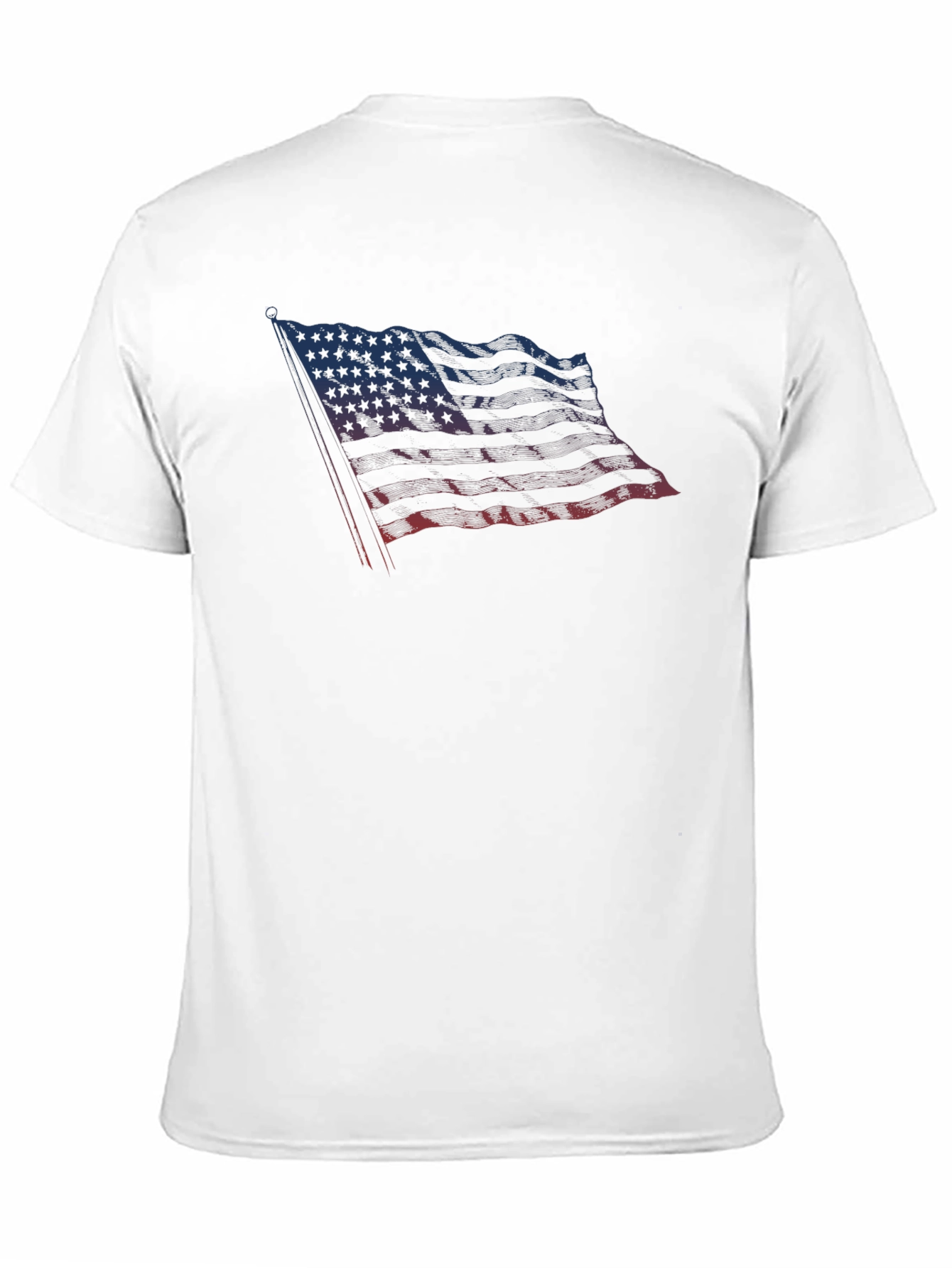 American Flag Distressed Graphic T-Shirt