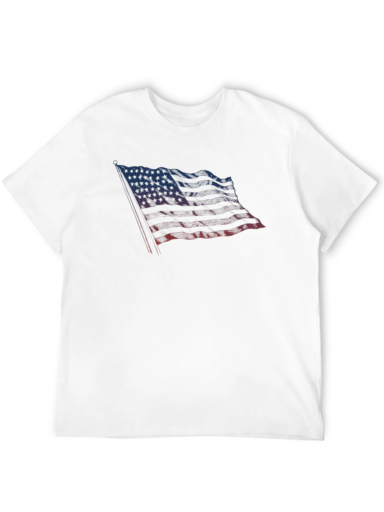 American Flag Distressed Graphic T-Shirt