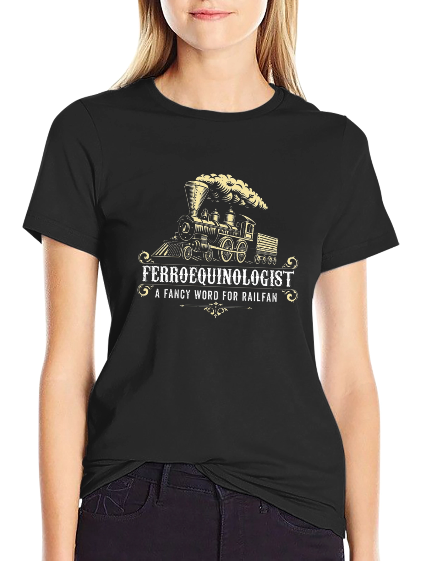 Ferroequinologist Railfan Train T-Shirt