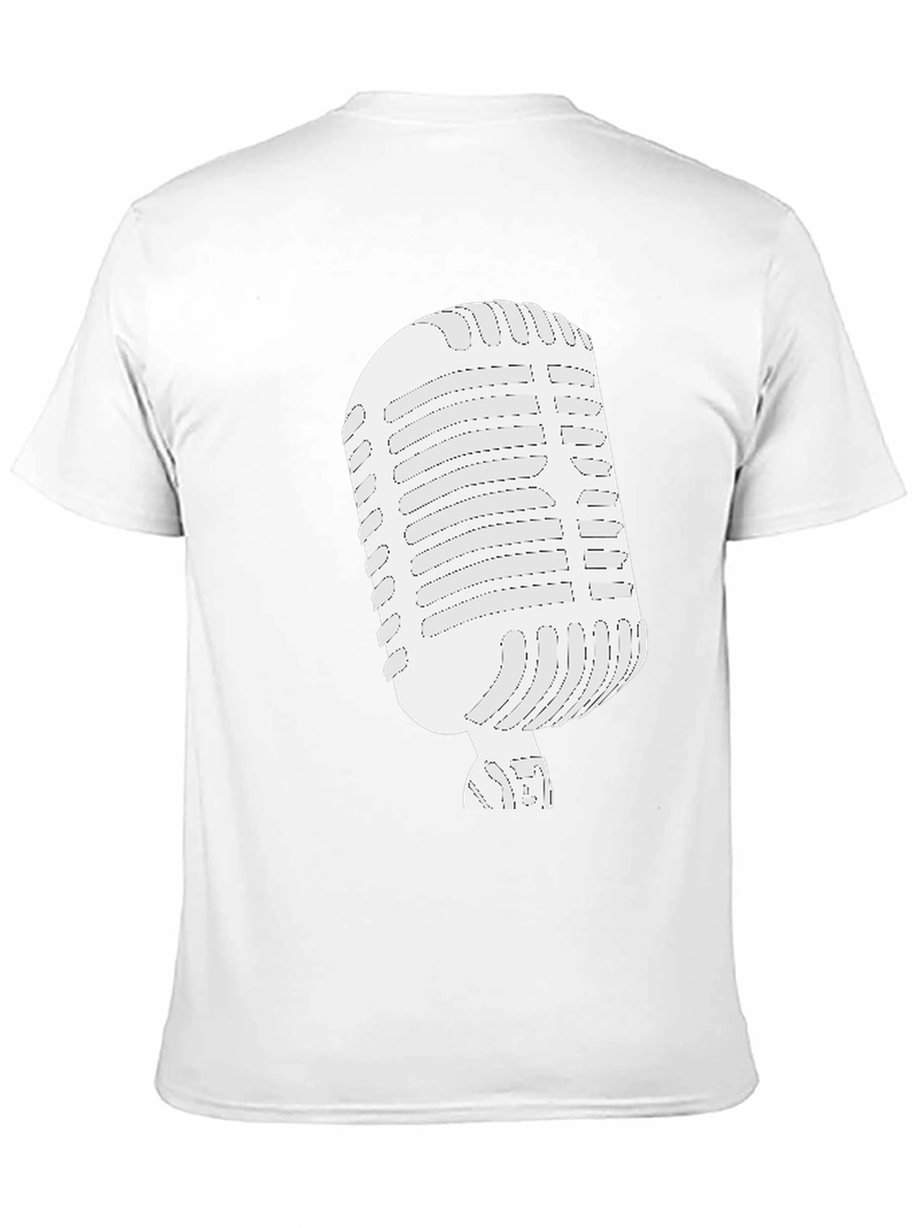 Retro Microphone Graphic Tee - Classic Vocal Style