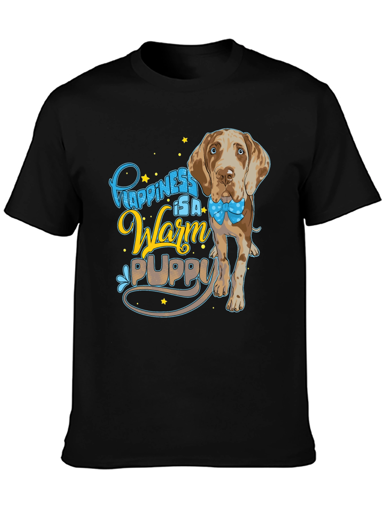 Happiness Warm Puppy Dog T-Shirt Cute Graphic Tee