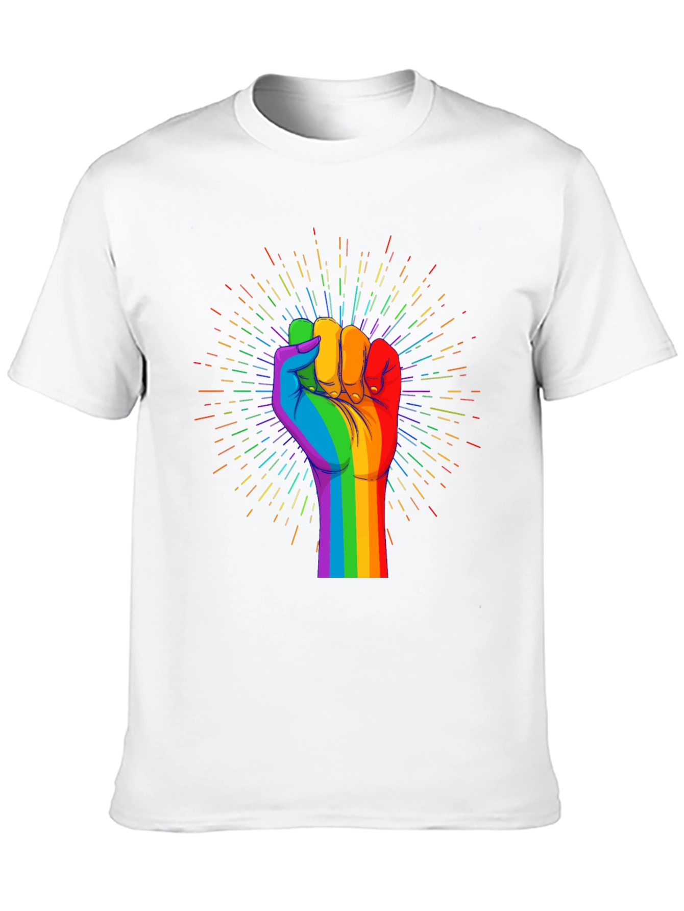 Pride Fist Graphic Tee - Black Cotton T-Shirt