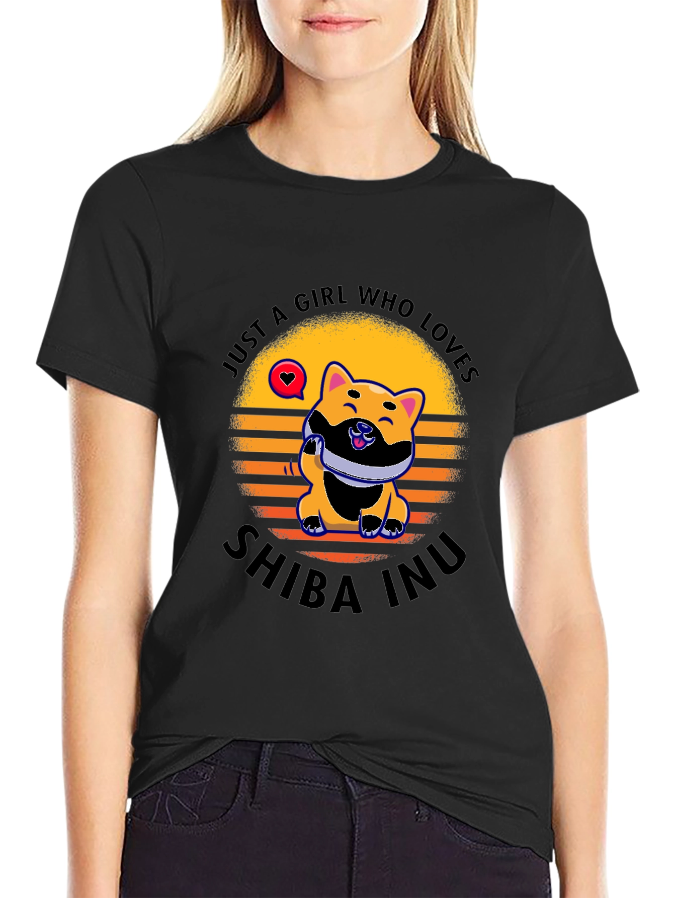 Just A Girl Who Loves Shiba Inu Dog T-Shirt