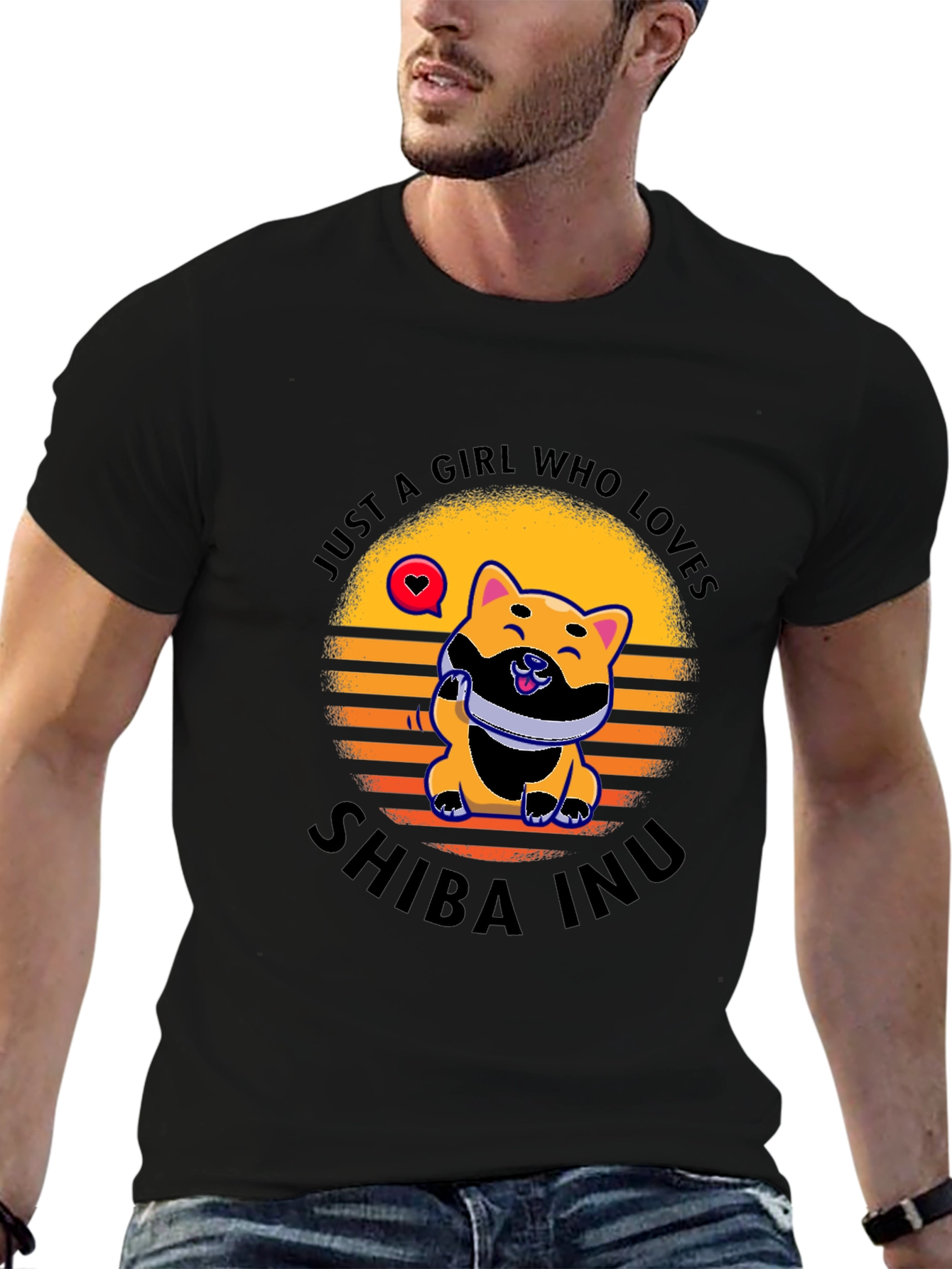 Just A Girl Who Loves Shiba Inu Dog T-Shirt