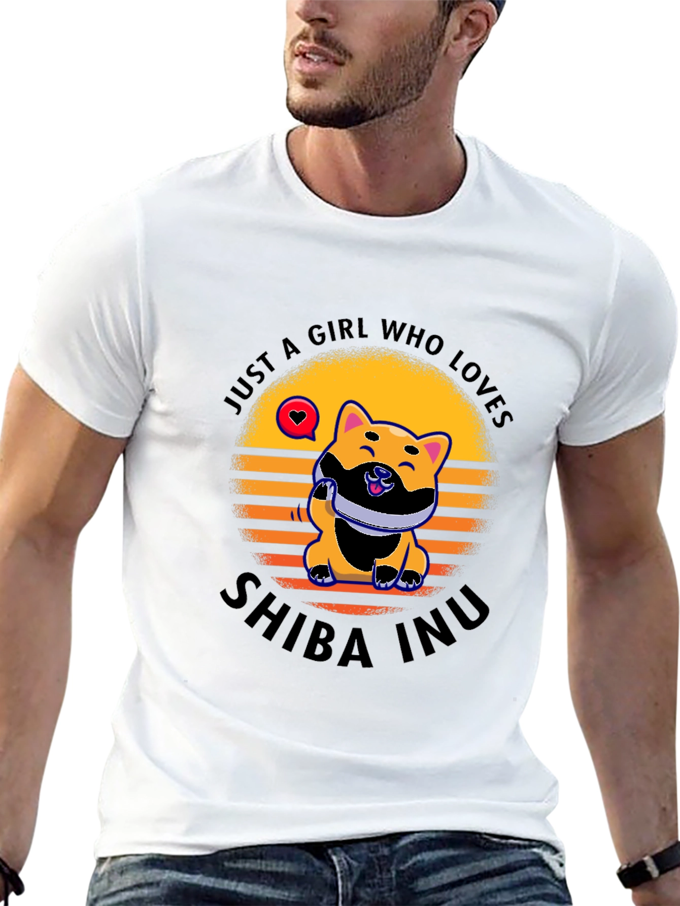 Just A Girl Who Loves Shiba Inu Dog T-Shirt