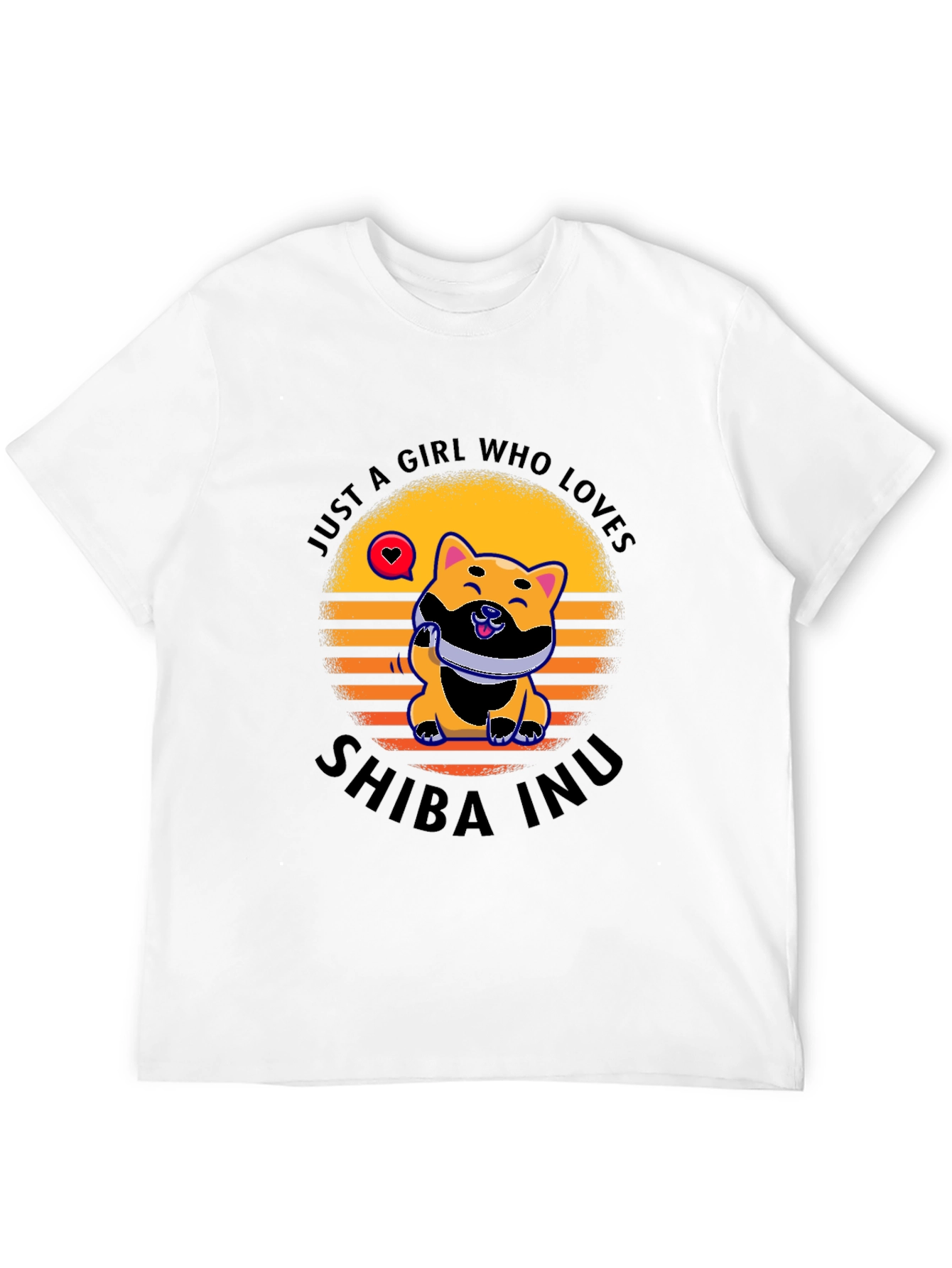 Just A Girl Who Loves Shiba Inu Dog T-Shirt