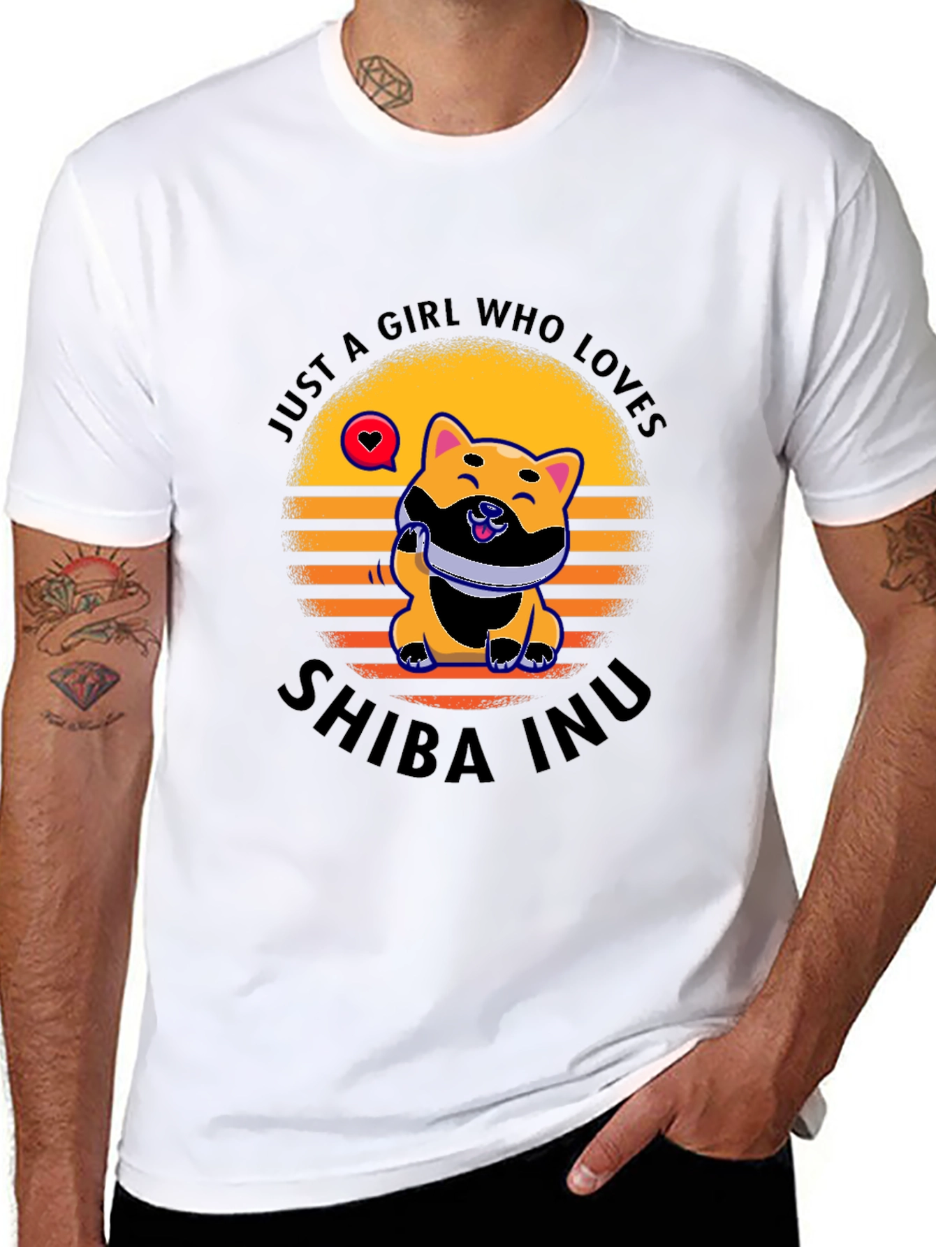 Just A Girl Who Loves Shiba Inu Dog T-Shirt