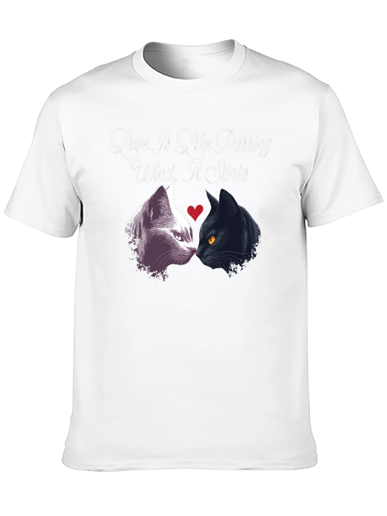 Love Stinks T-Shirt Funny Cat Tee