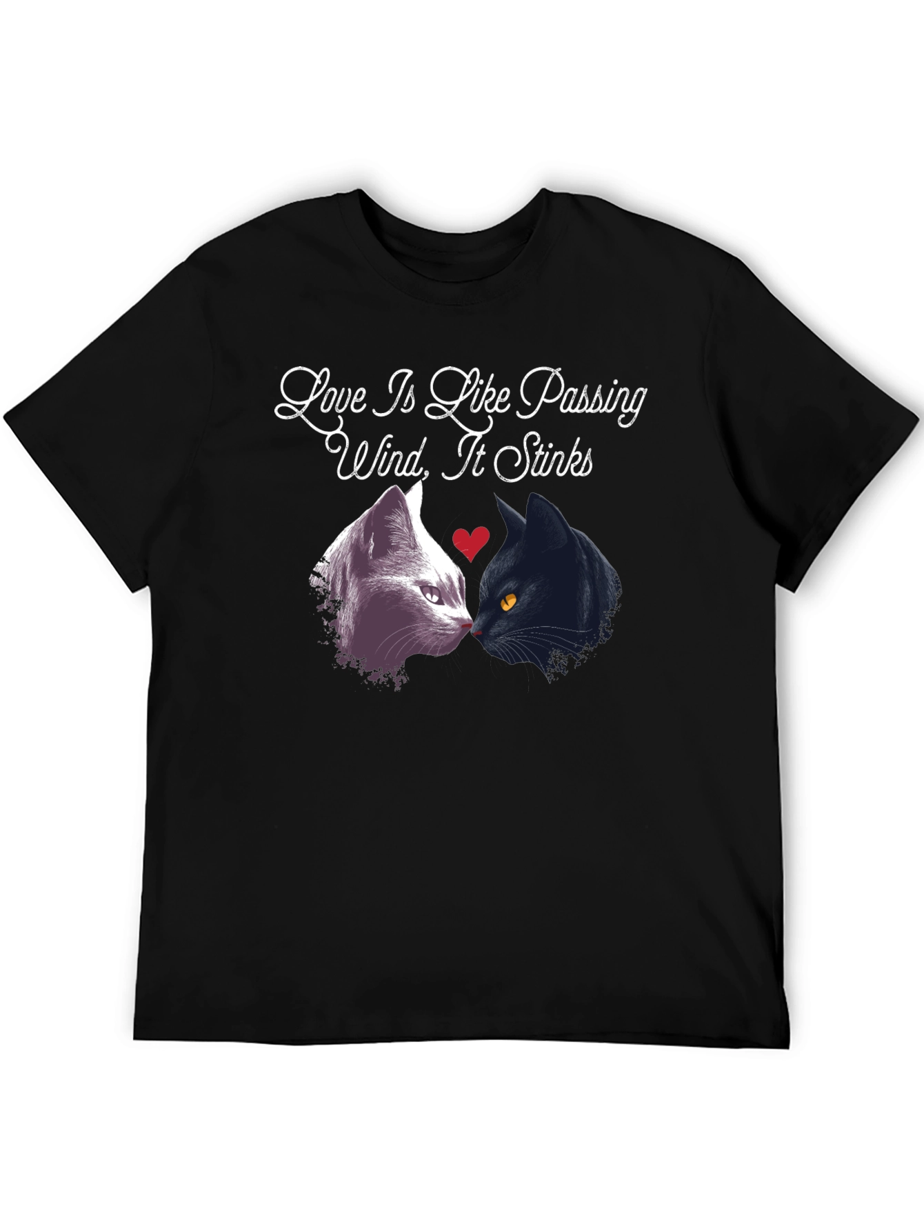 Love Stinks T-Shirt Funny Cat Tee