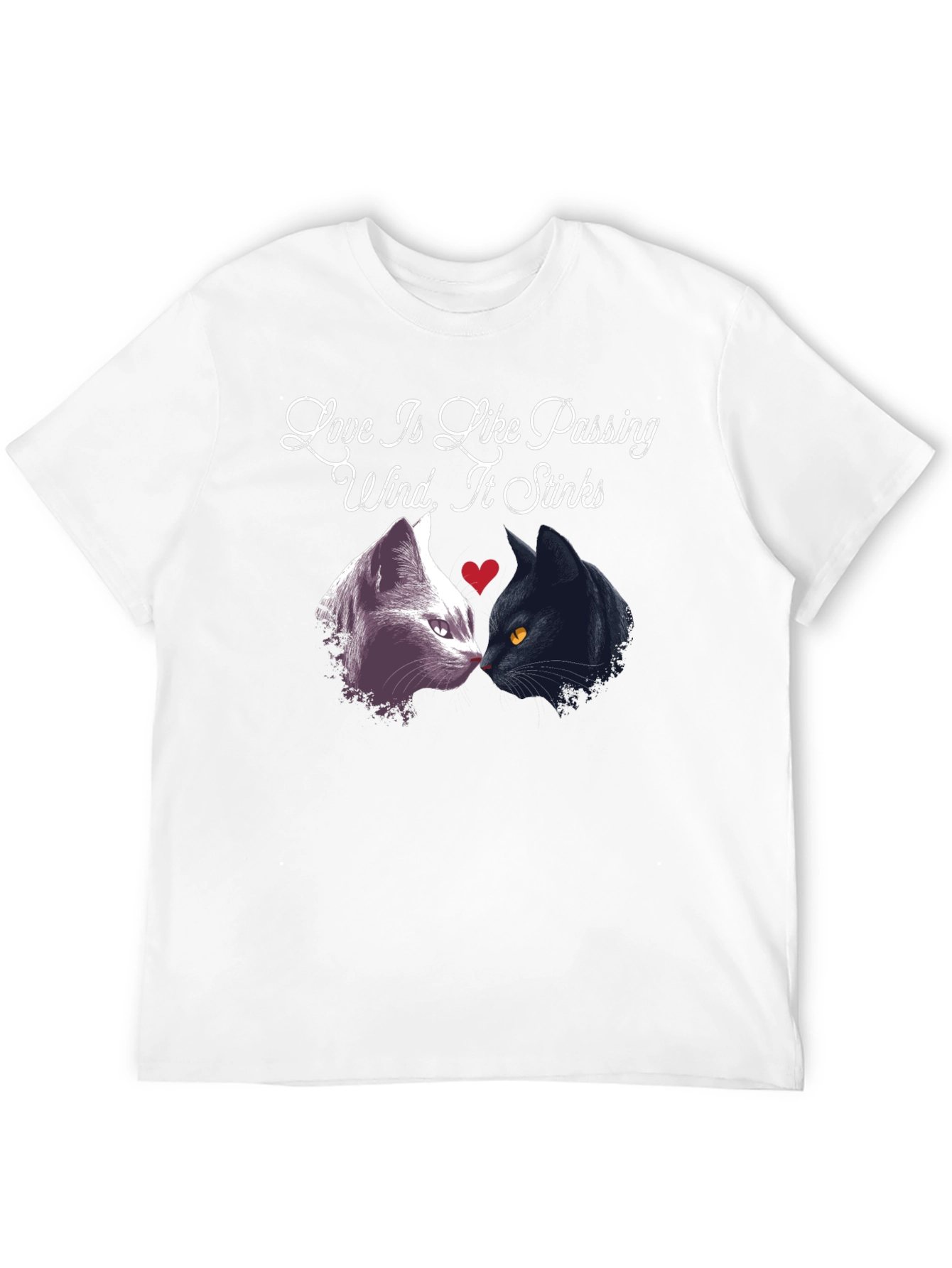 Love Stinks T-Shirt Funny Cat Tee