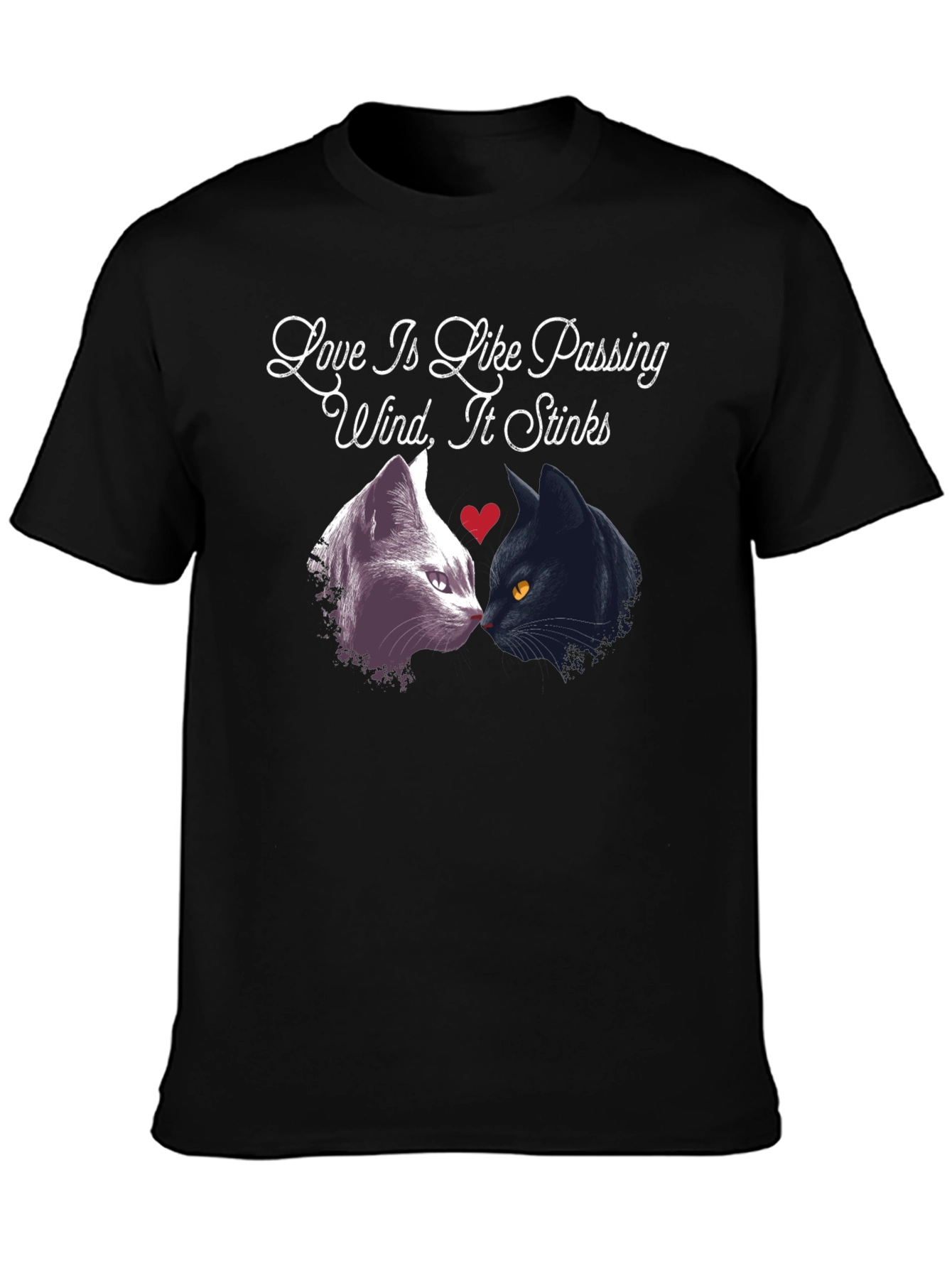 Love Stinks T-Shirt Funny Cat Tee