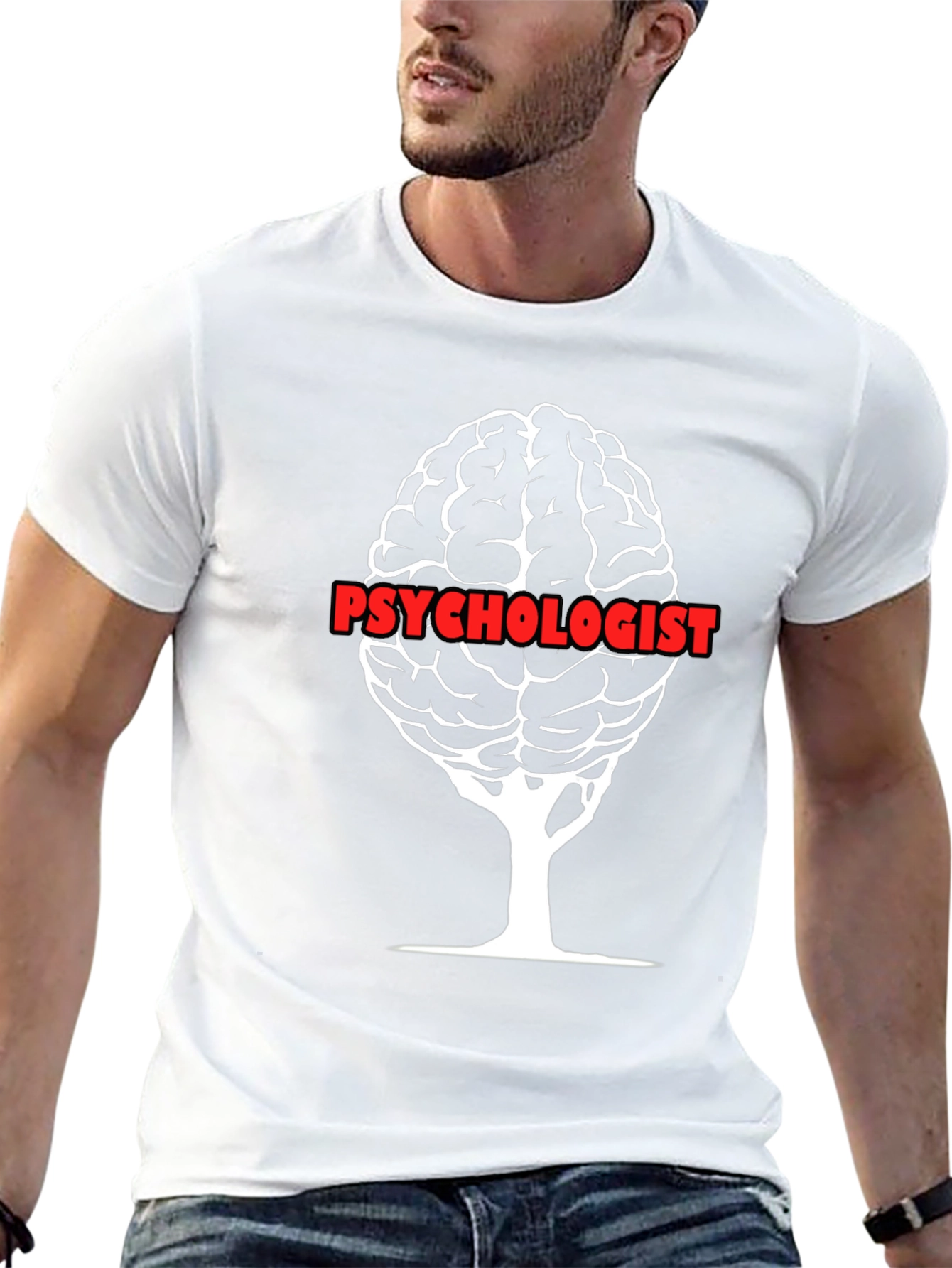 Psychologist Brain Tree Graphic T-Shirt
