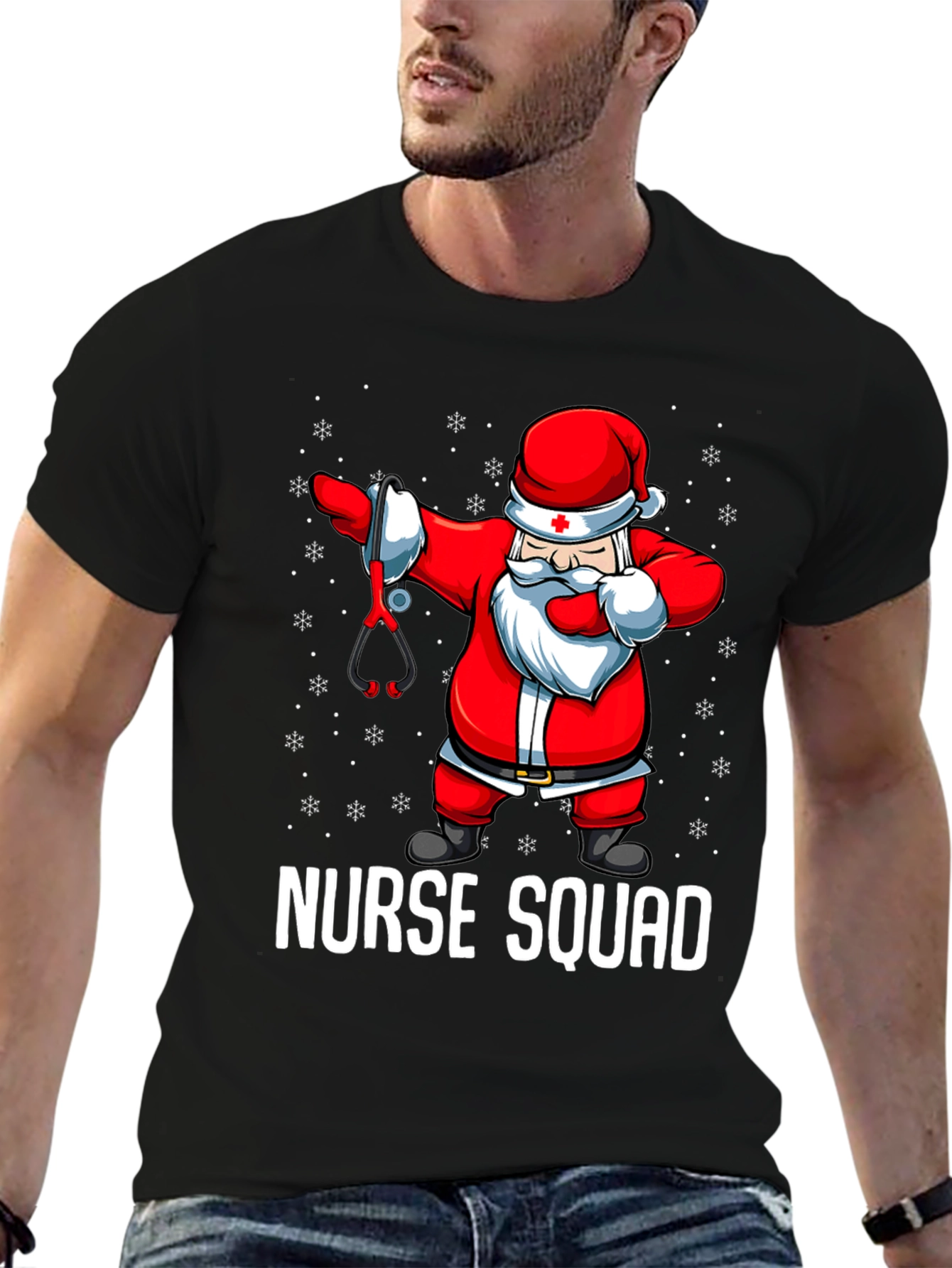 Nurse Squad Santa Dabbing T-Shirt