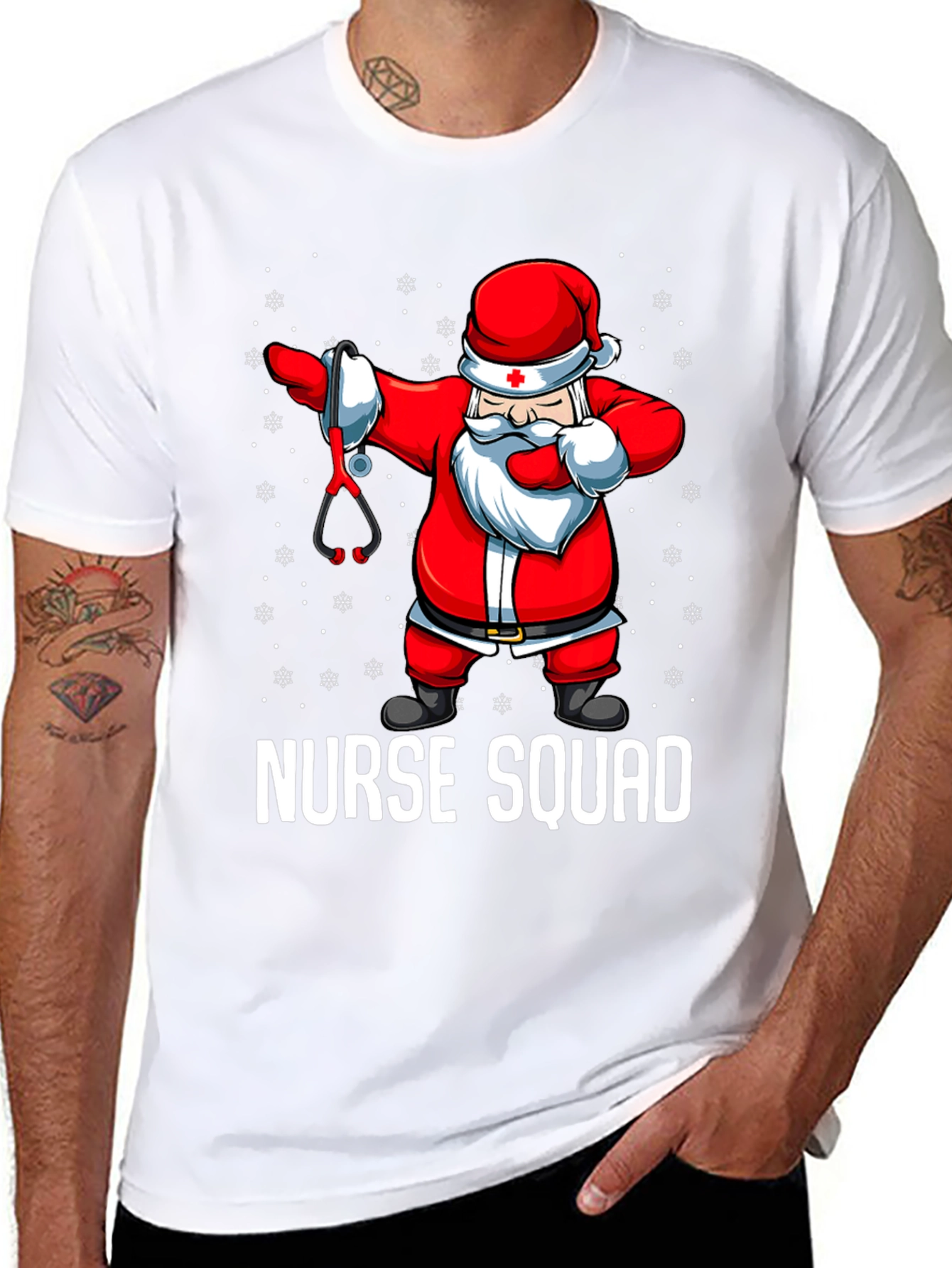 Nurse Squad Santa Dabbing T-Shirt