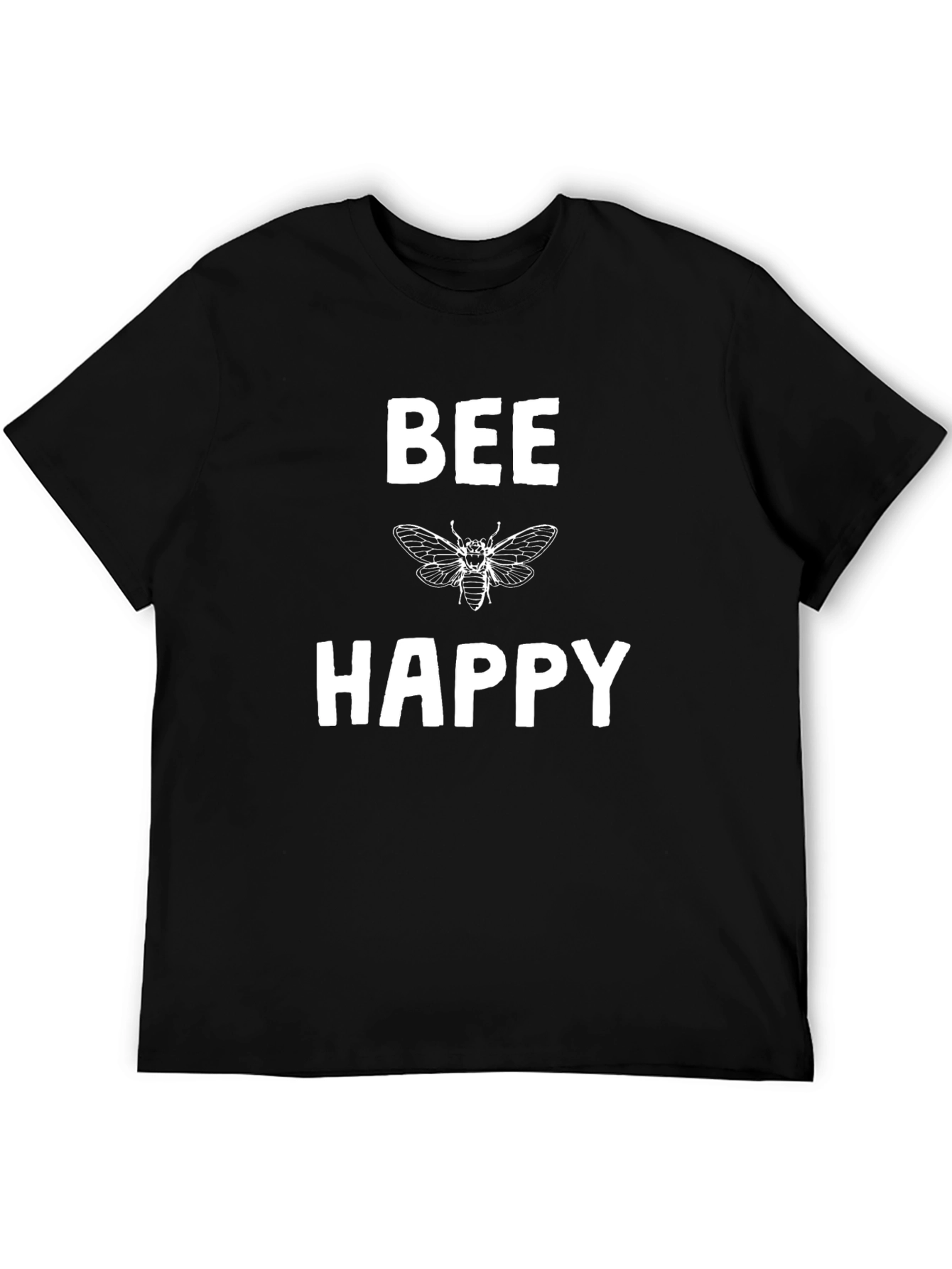 Bee Happy Graphic Tee - Black T-Shirt