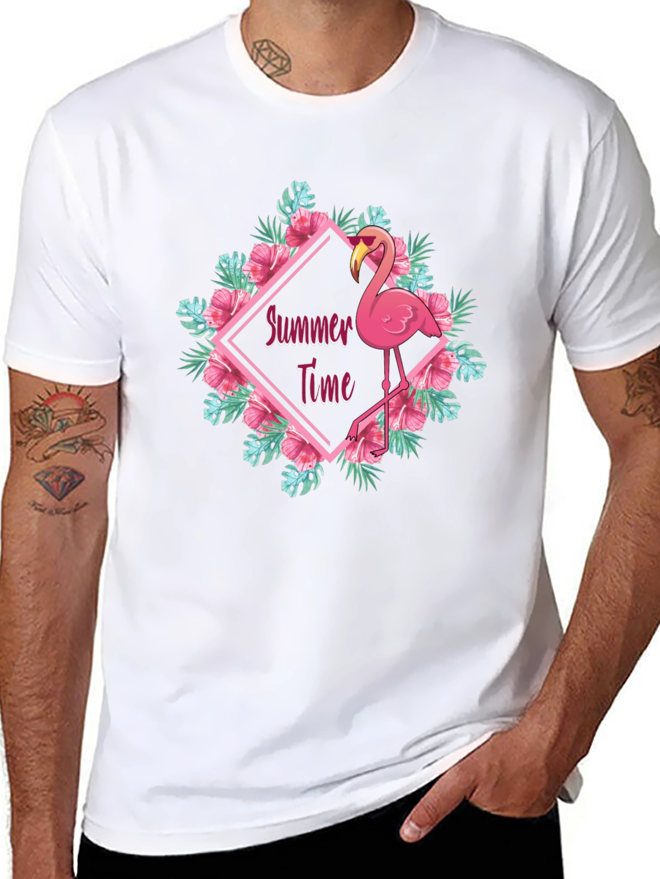 Summer Time Flamingo Graphic Tee