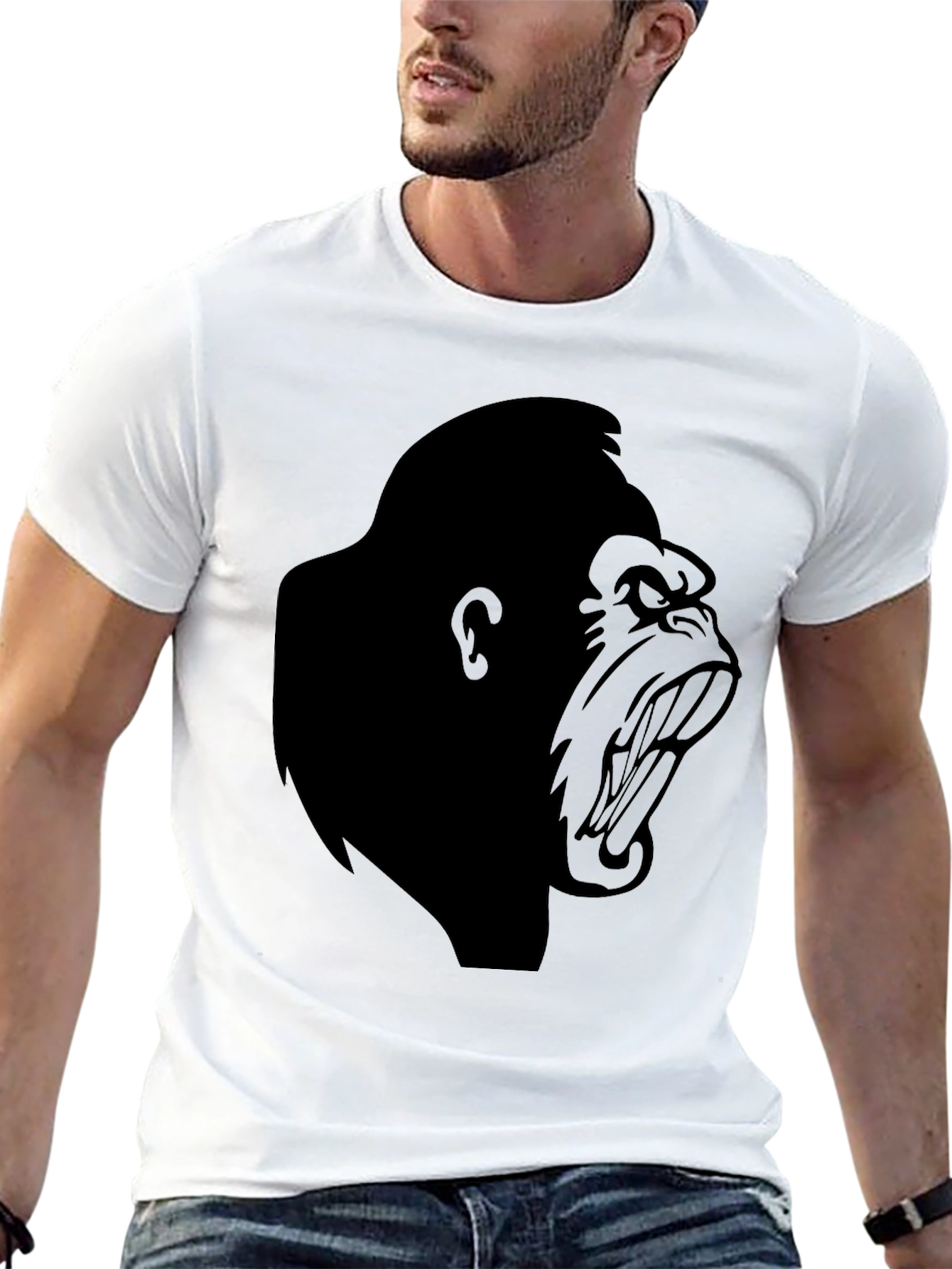 Angry Gorilla Graphic T-Shirt - Black