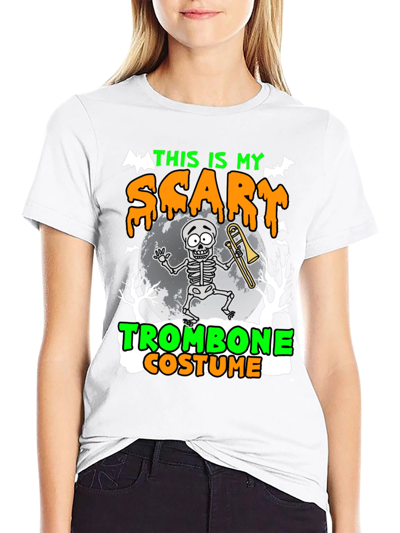 Scary Trombone Costume Halloween T-Shirt