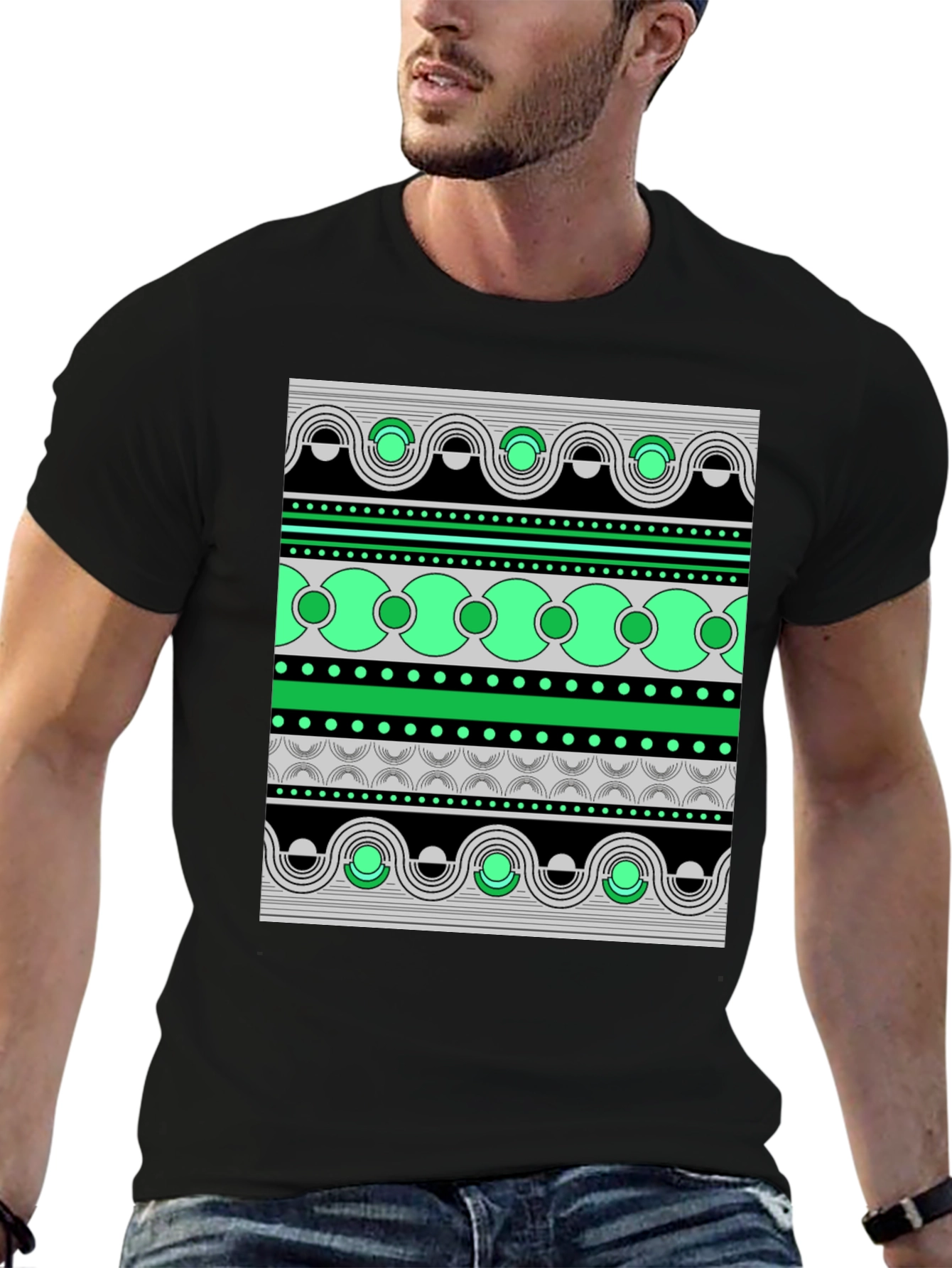Abstract Pattern Graphic Print Tee