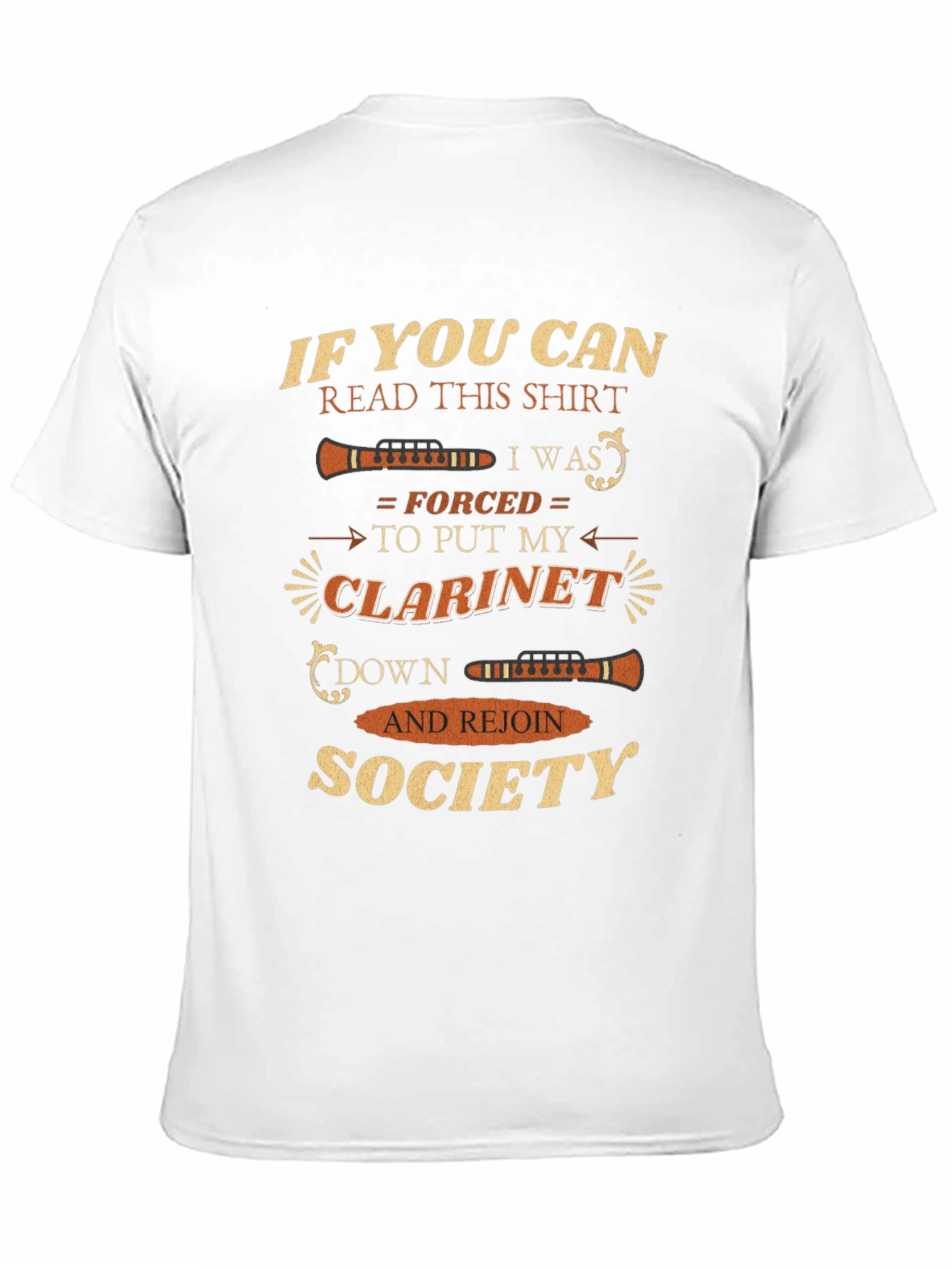 Clarinet Player T-Shirt - If You Can Read This