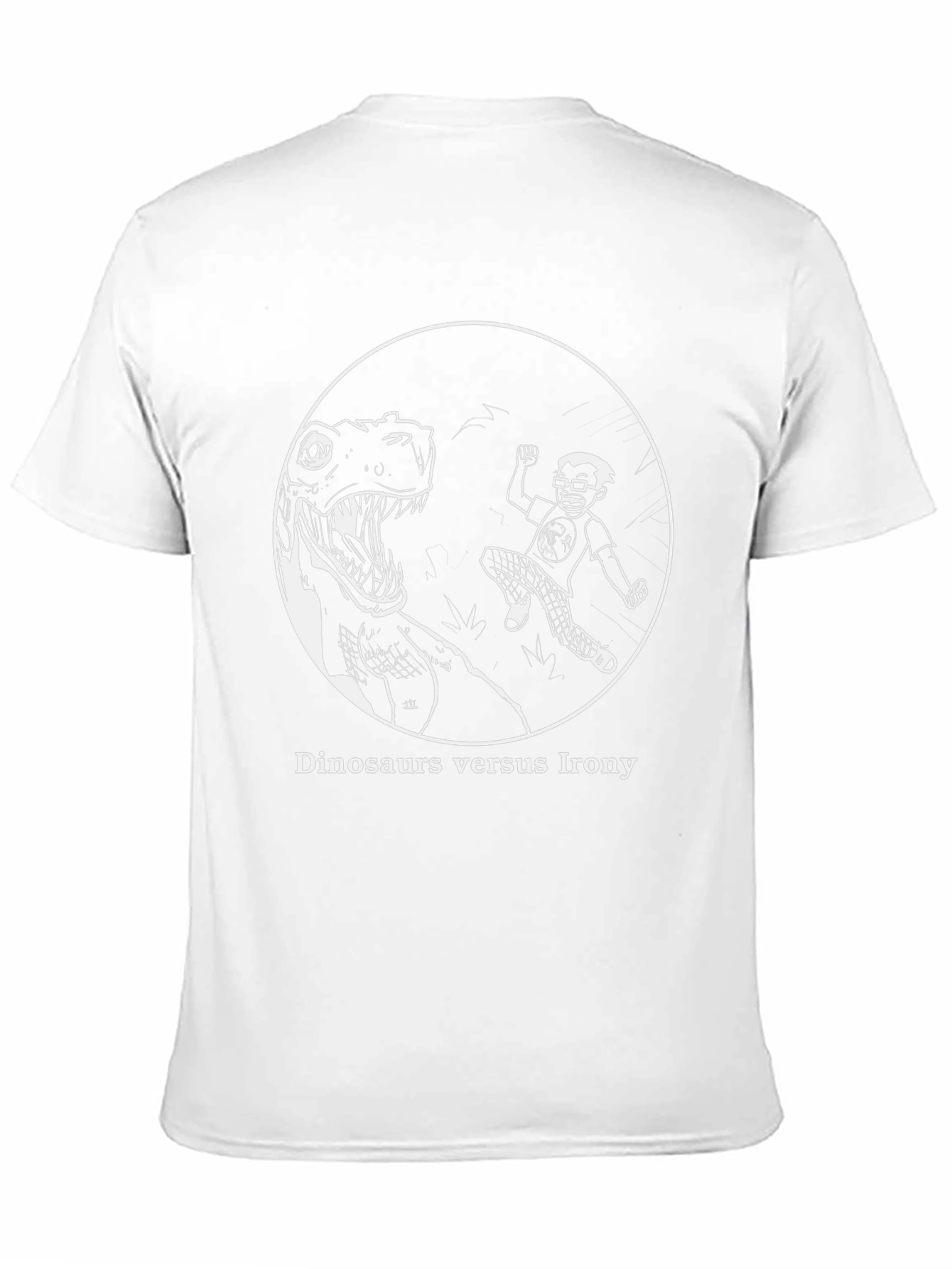 Dinosaurs vs. Irony Graphic T-Shirt - Black