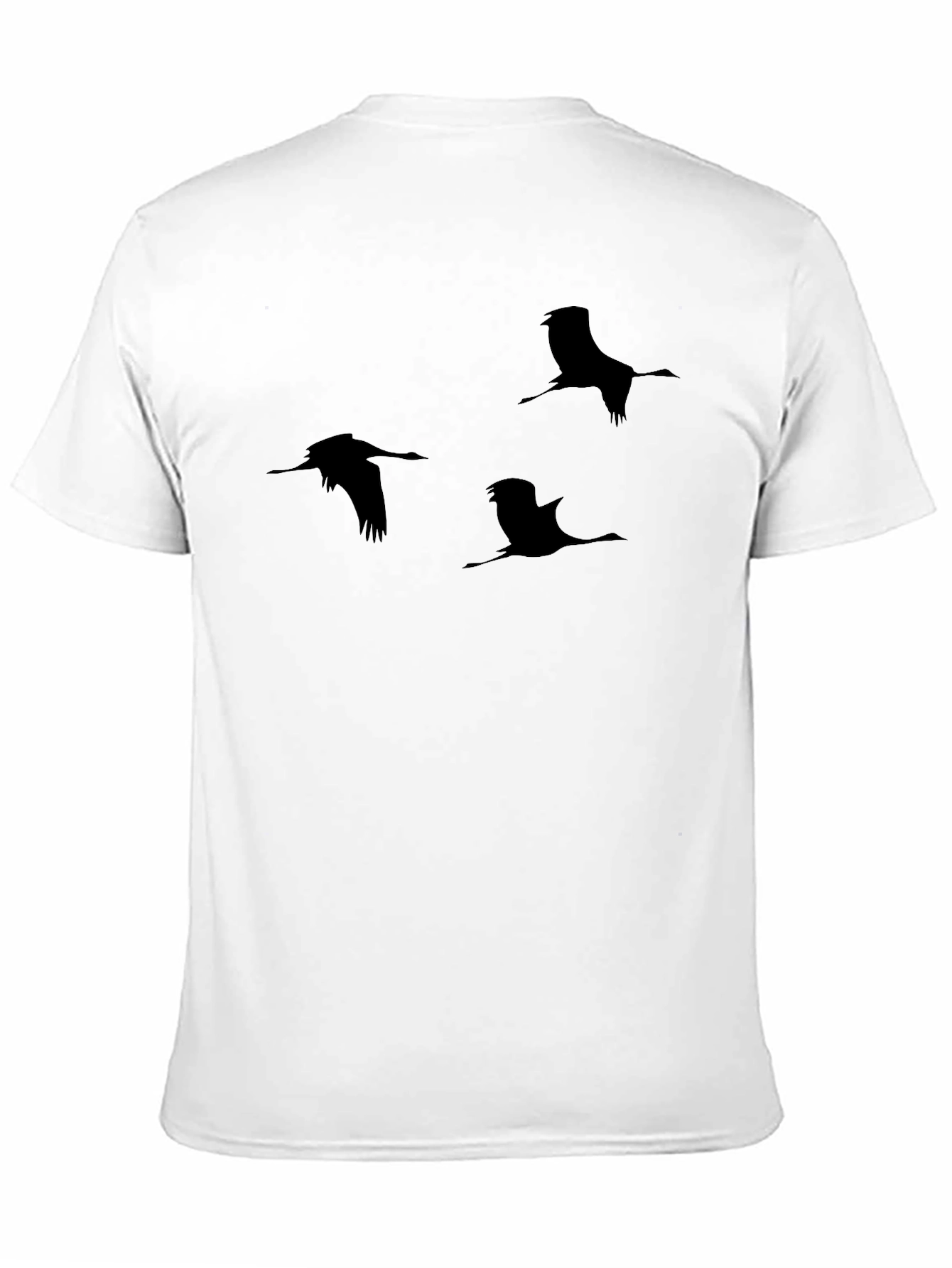Black Crane Silhouette T-Shirt