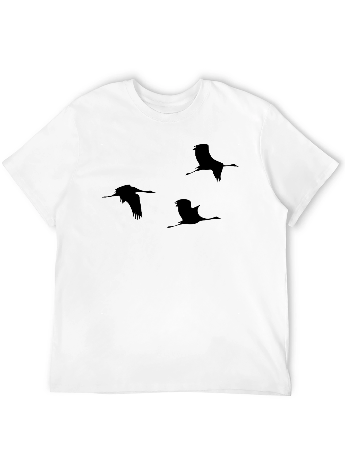 Black Crane Silhouette T-Shirt