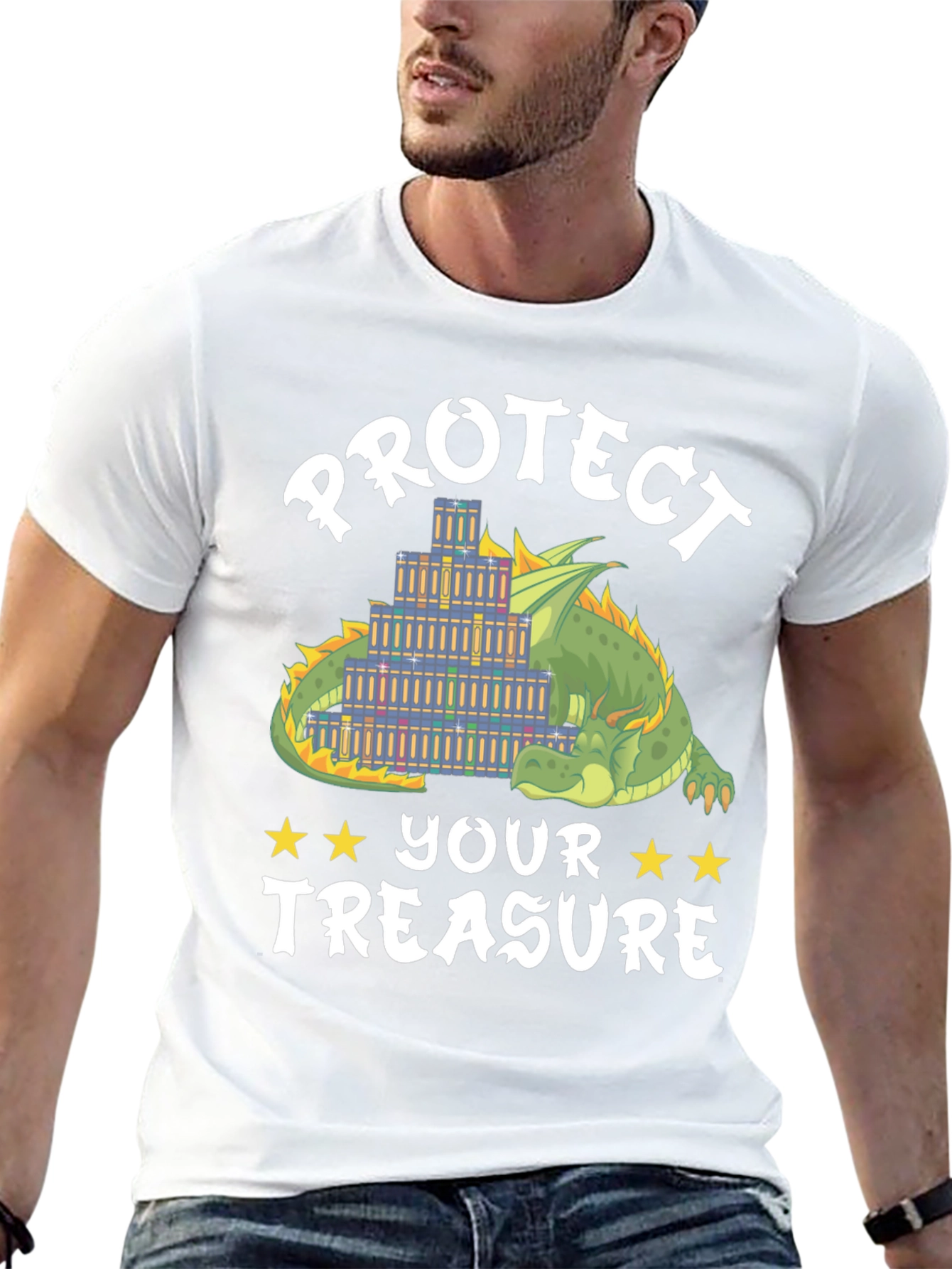 Protect Your Treasure Dragon Book Lover T-Shirt