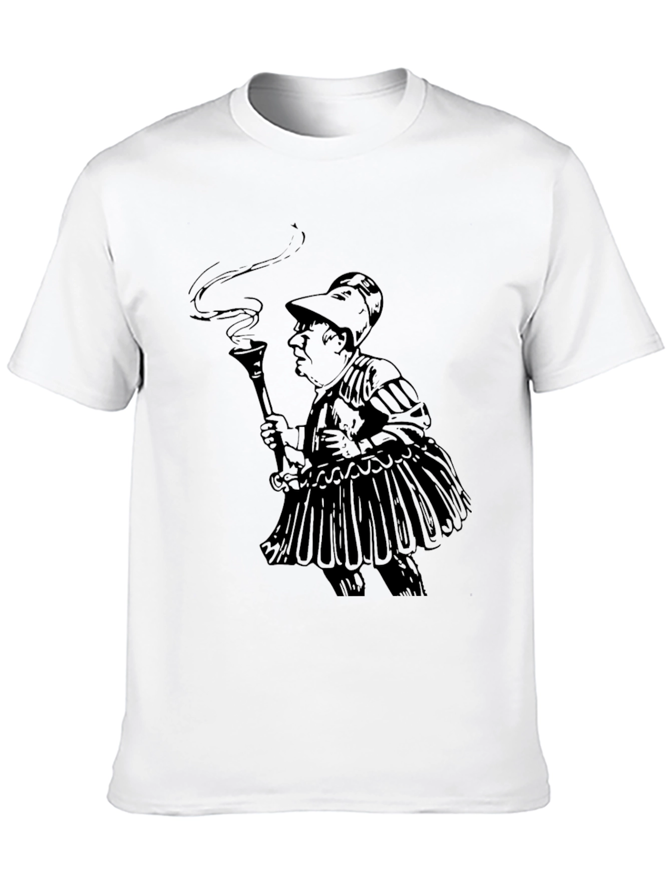 Black T-Shirt with Humorous Retro Print