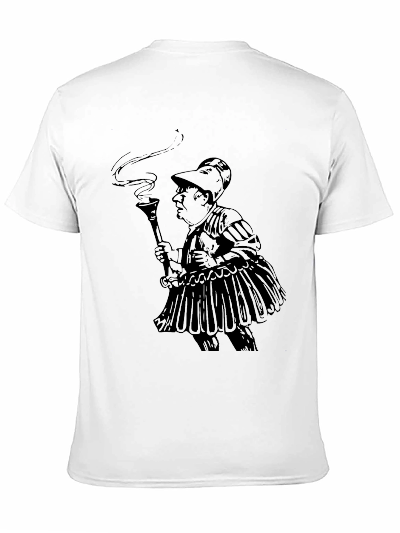 Black T-Shirt with Humorous Retro Print