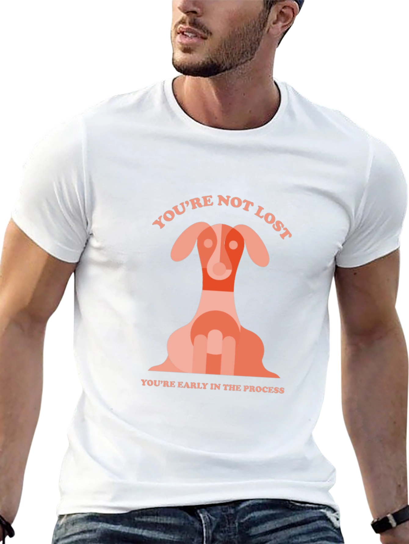 Dog Graphic T-Shirt - Youre Not Lost
