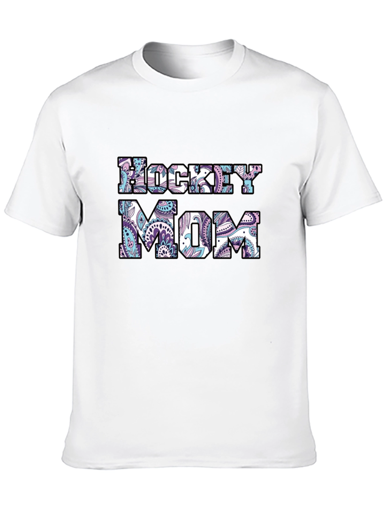 Hockey Mom Paisley Graphic T-Shirt