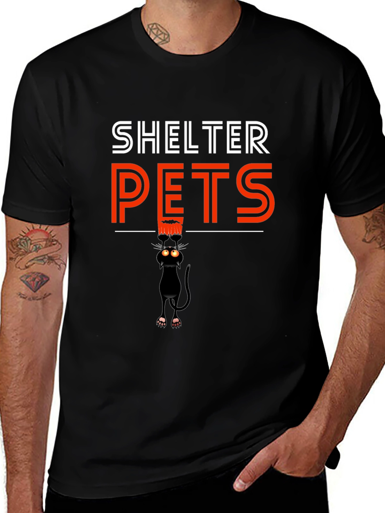Shelter Pets Black Cat Graphic Tee
