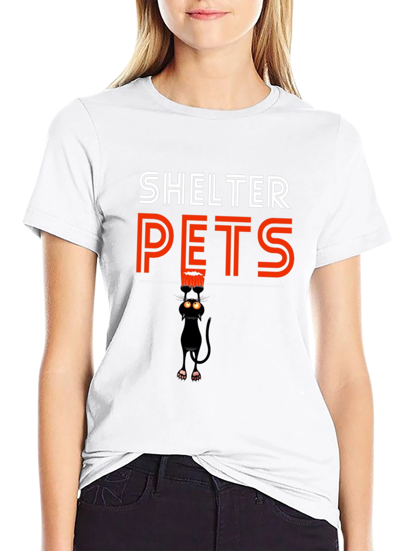 Shelter Pets Black Cat Graphic Tee