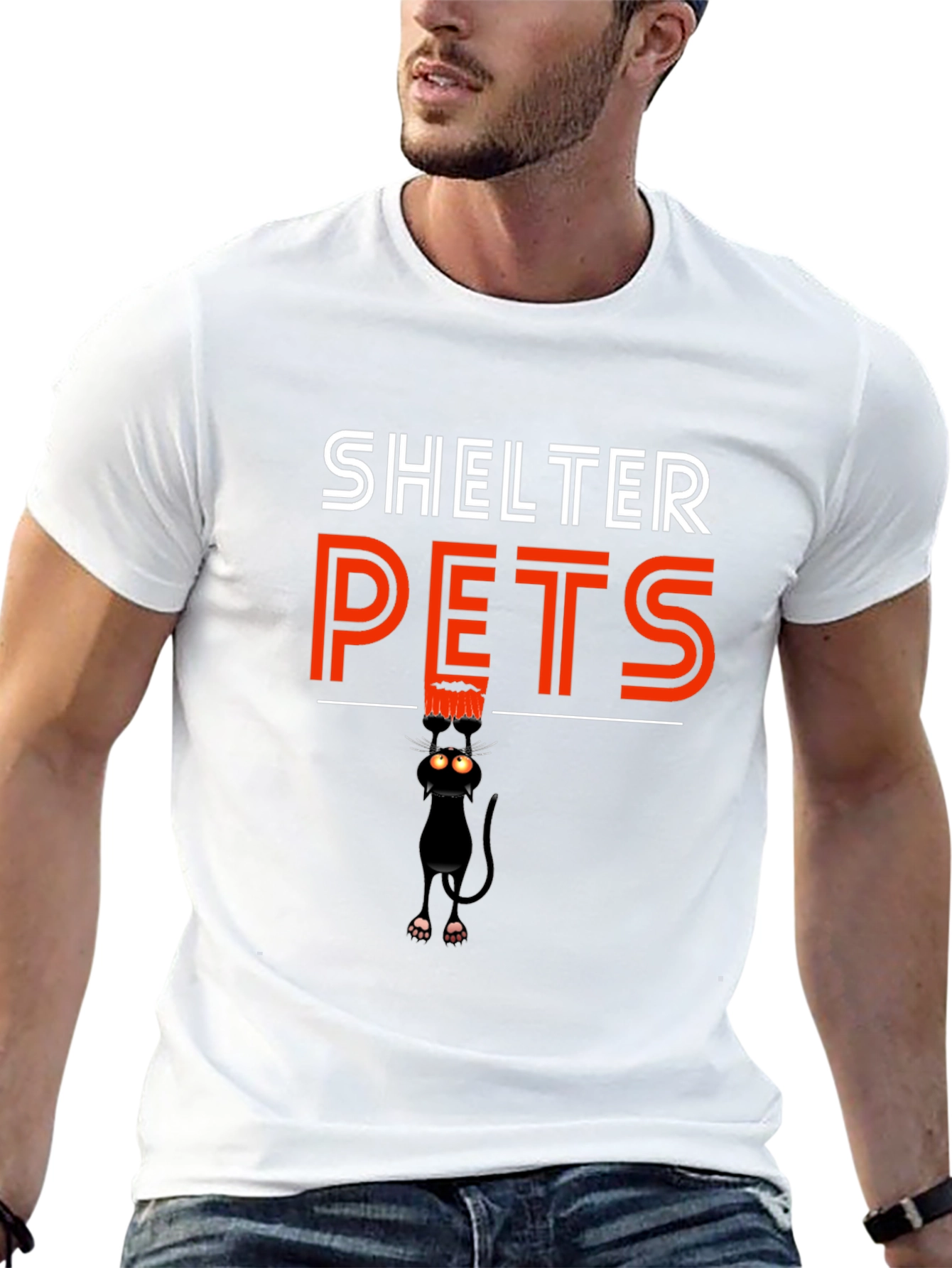 Shelter Pets Black Cat Graphic Tee