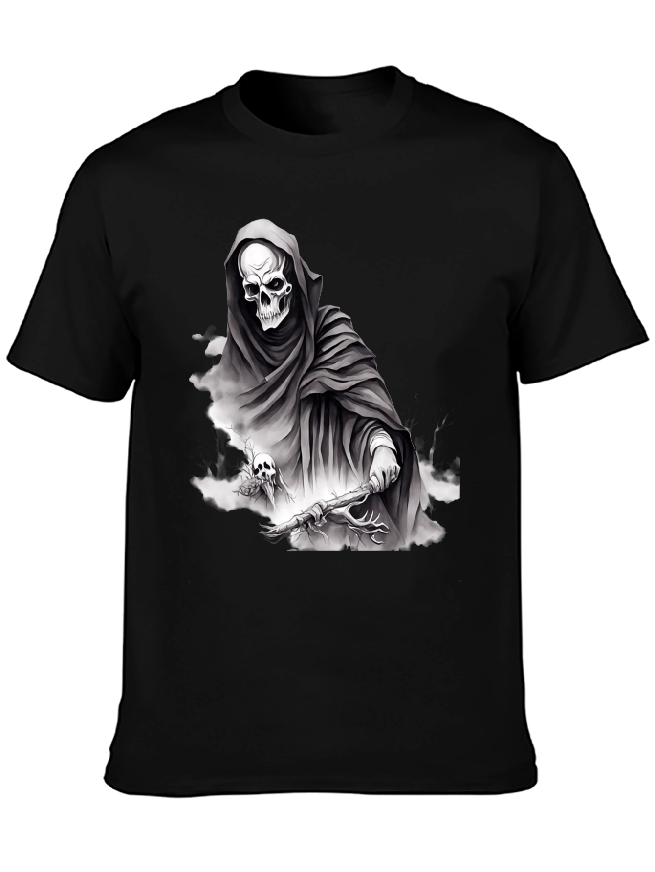 Grim Reaper Graphic T-Shirt - Dark Fantasy Style