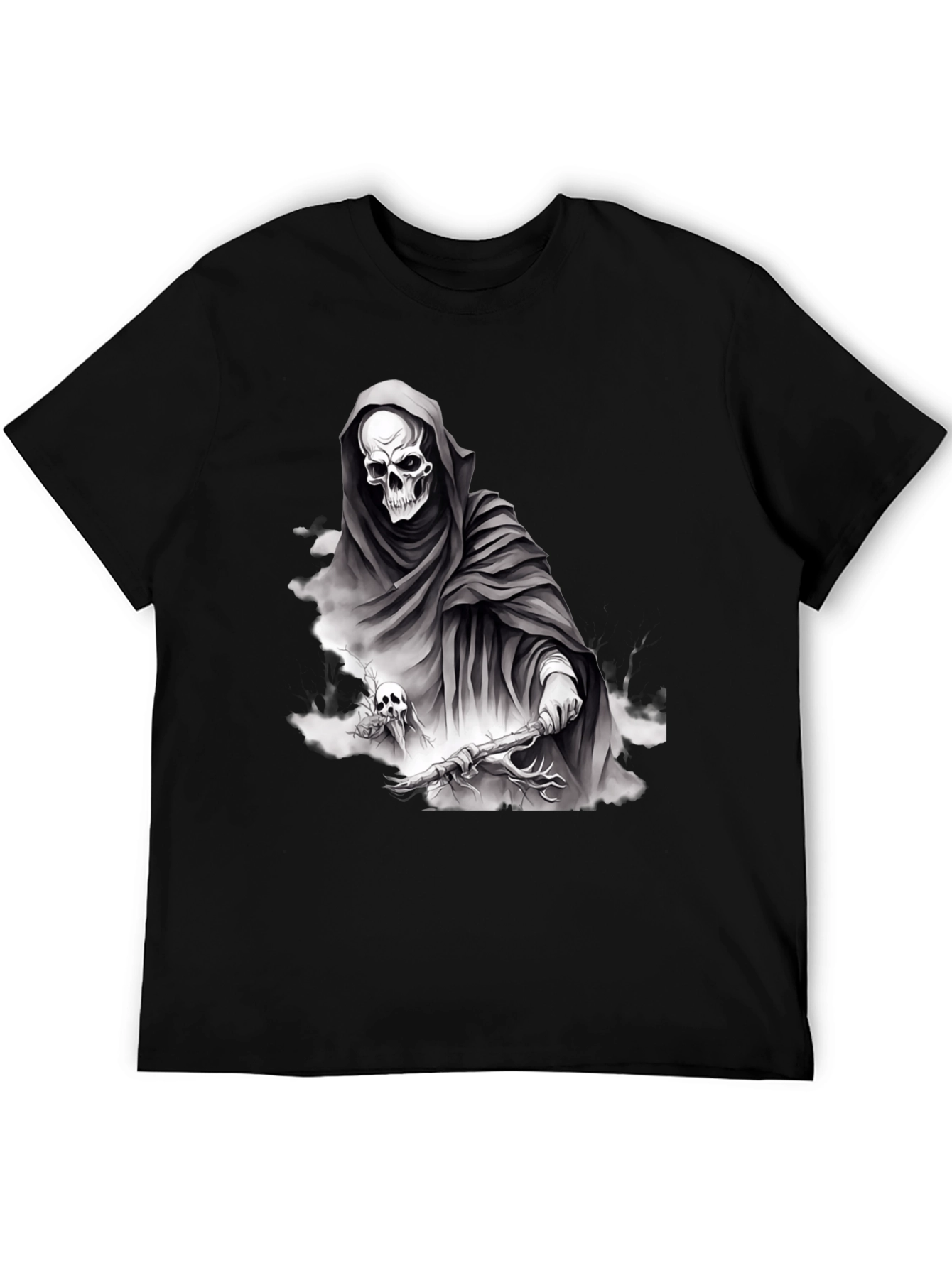 Grim Reaper Graphic T-Shirt - Dark Fantasy Style