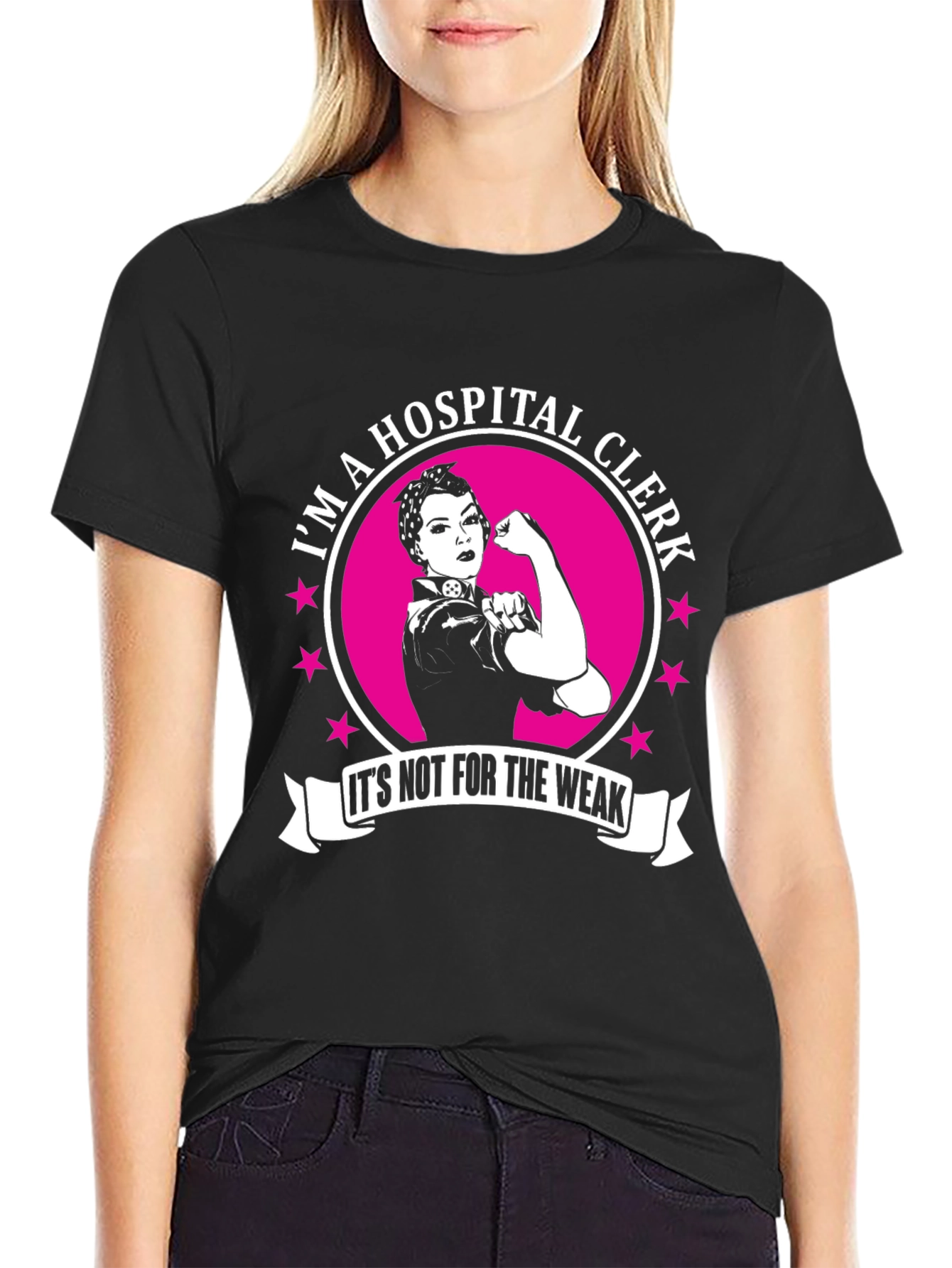 Hospital Clerk Rosie the Riveter T-Shirt