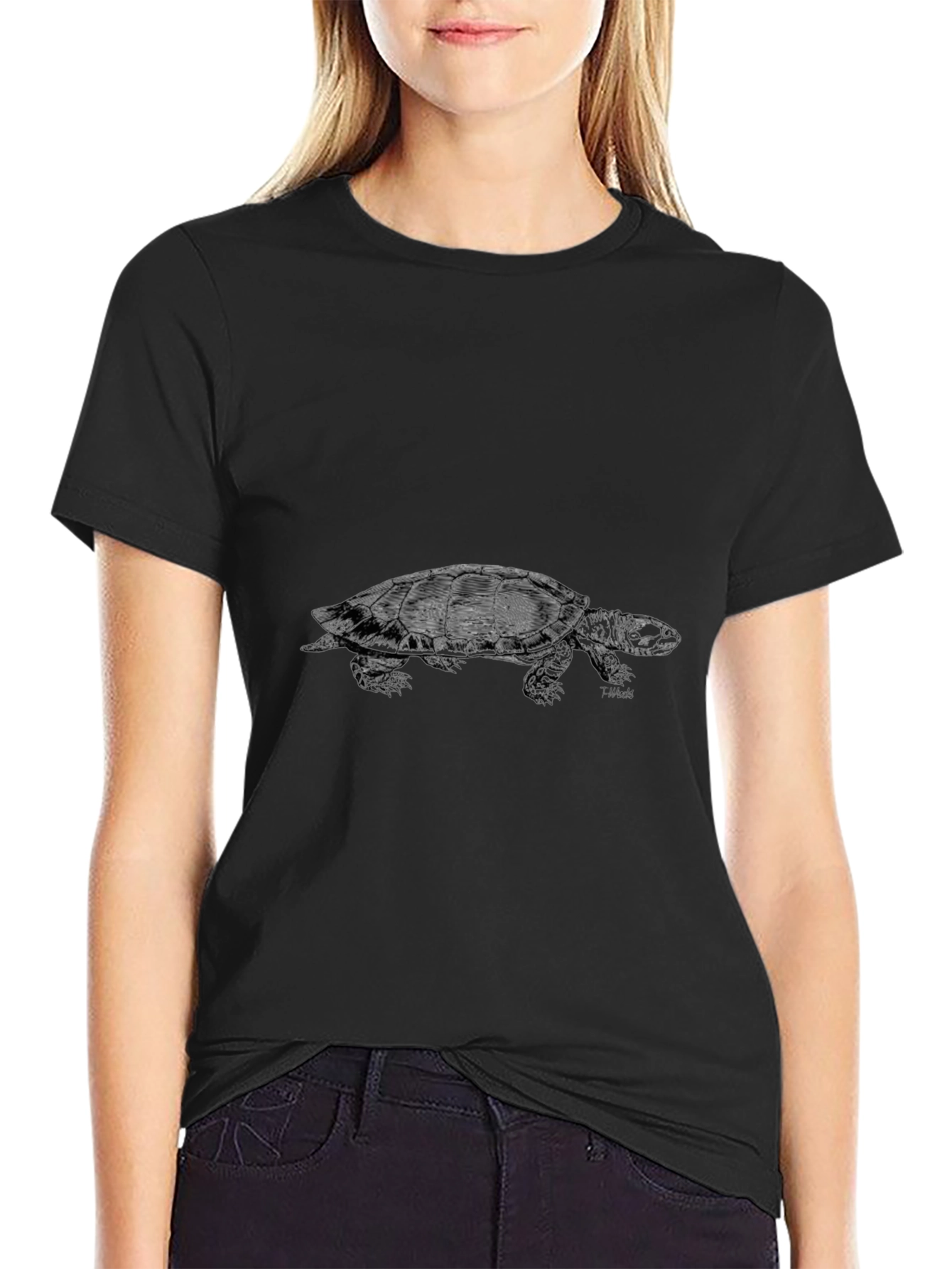 Black Turtle Graphic Tee
