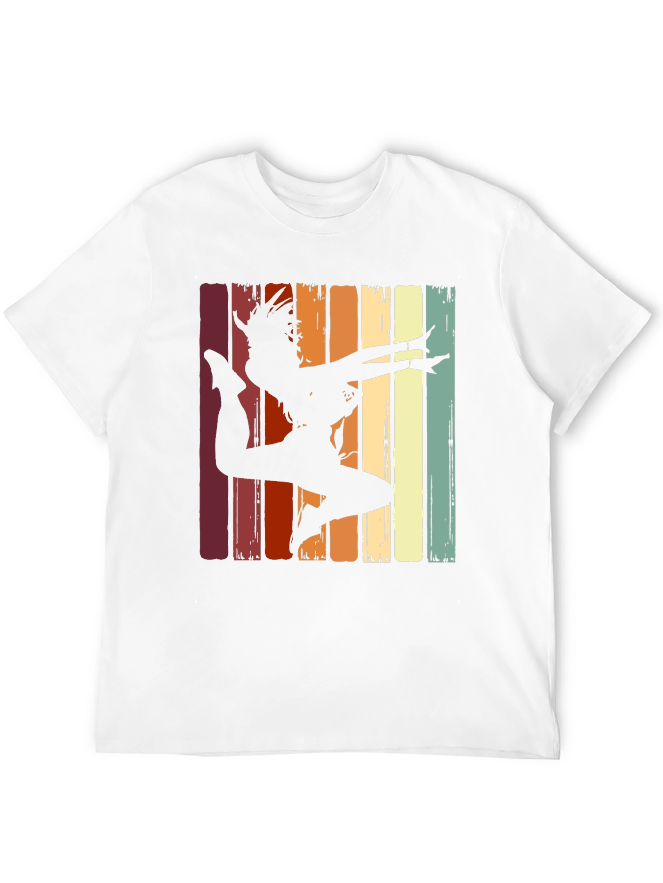 Retro Dancer Graphic Tee - Black Cotton T-Shirt