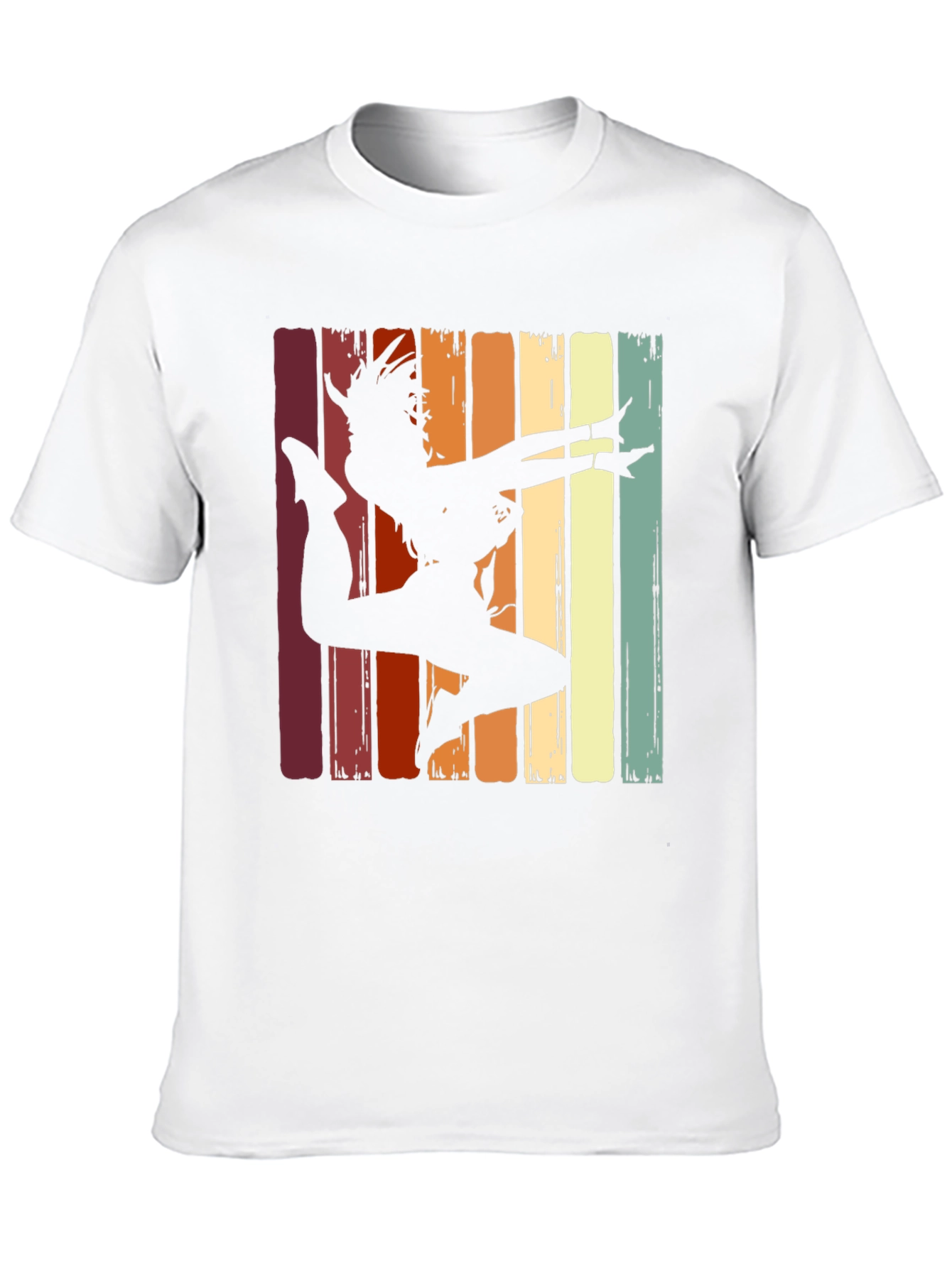 Retro Dancer Graphic Tee - Black Cotton T-Shirt