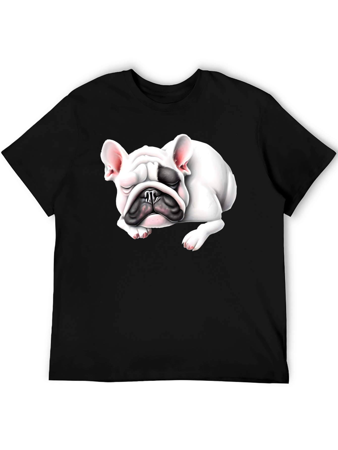 Sleeping Bulldog Graphic Tee - Black Cotton Comfort